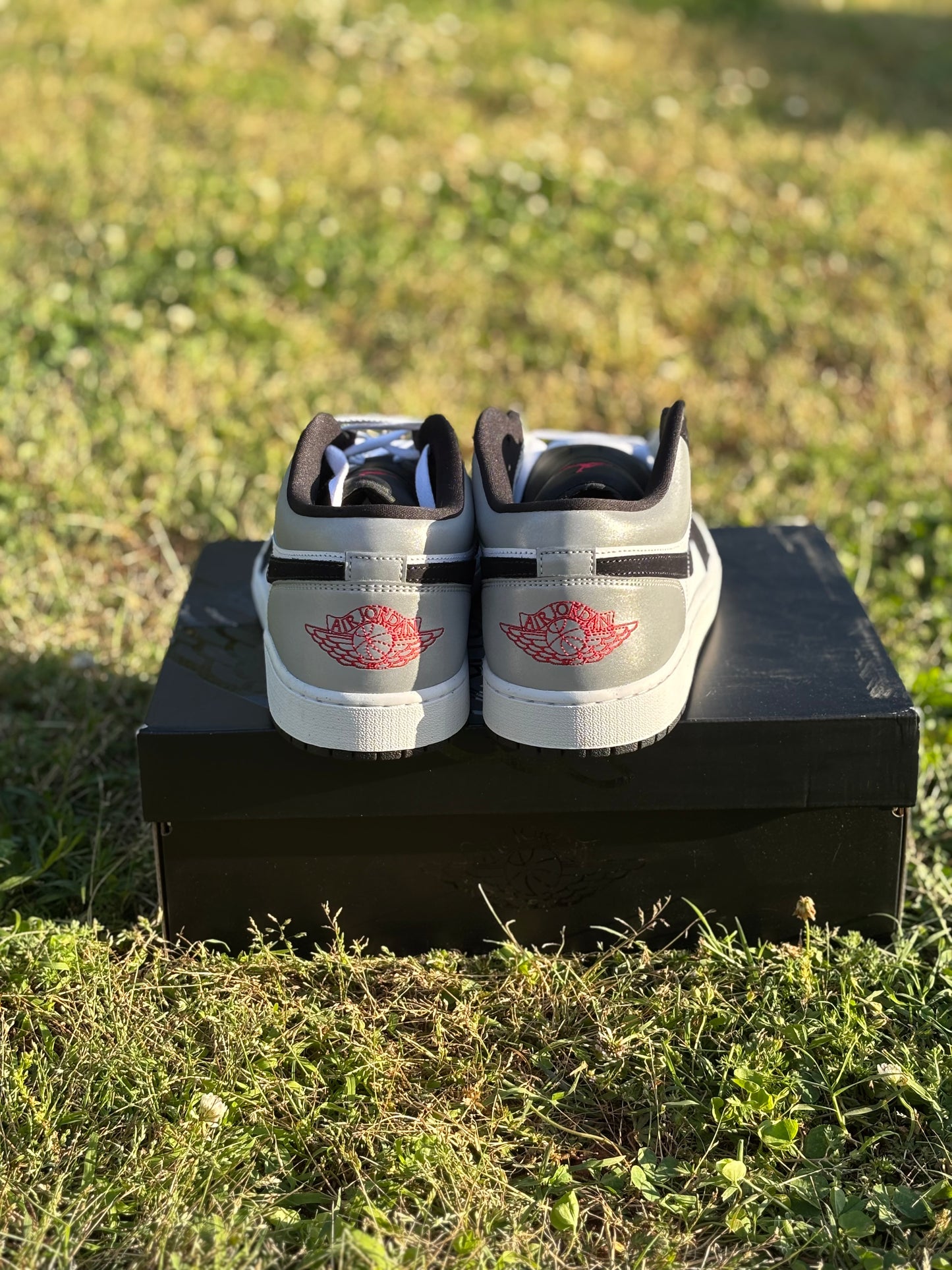 Jordan 1 Low SE "Fire Red Black Matte Silver" Sz 13M