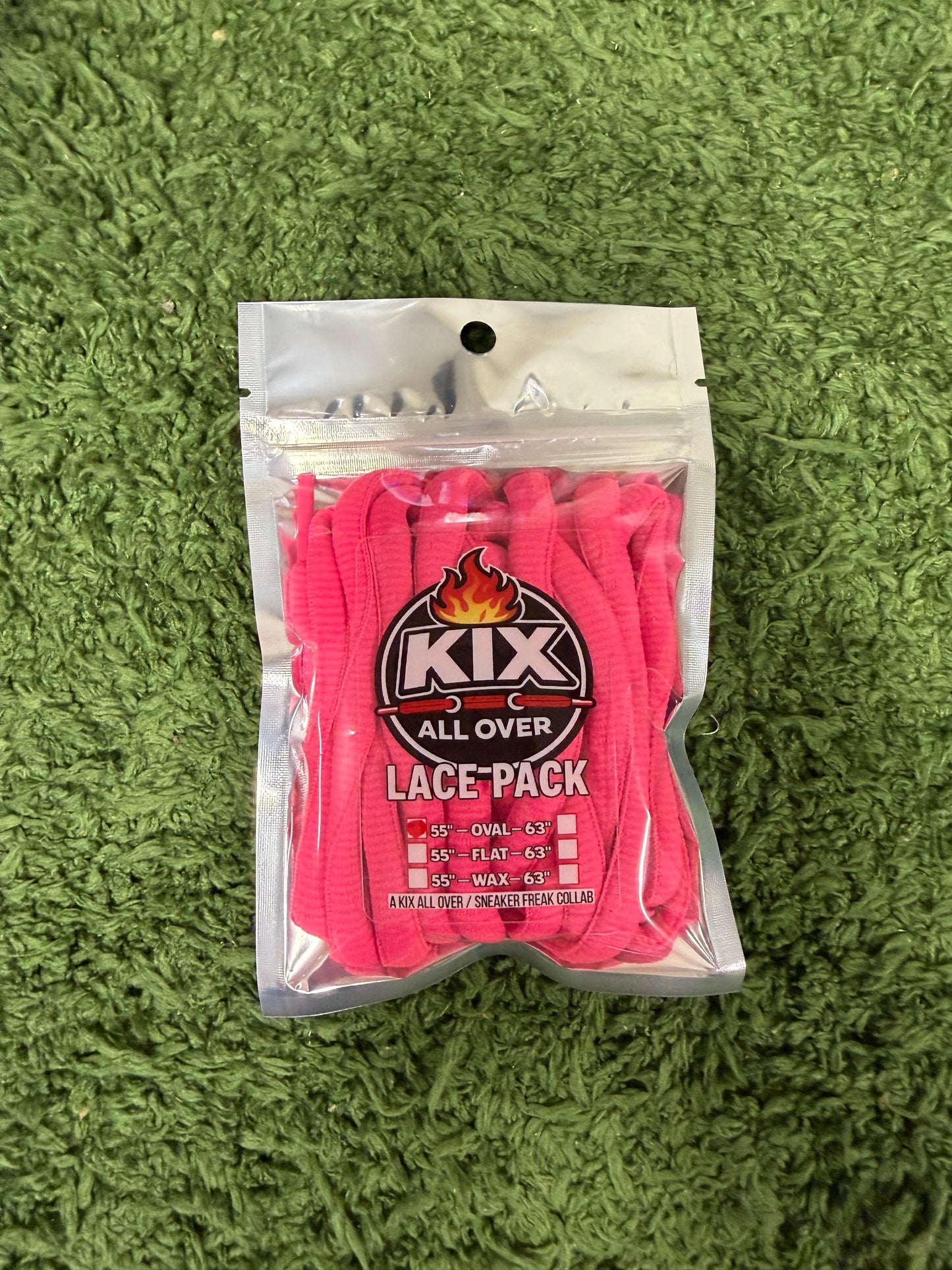 SINGLE LACE PACKS NEON PINK 55" OVAL LACES