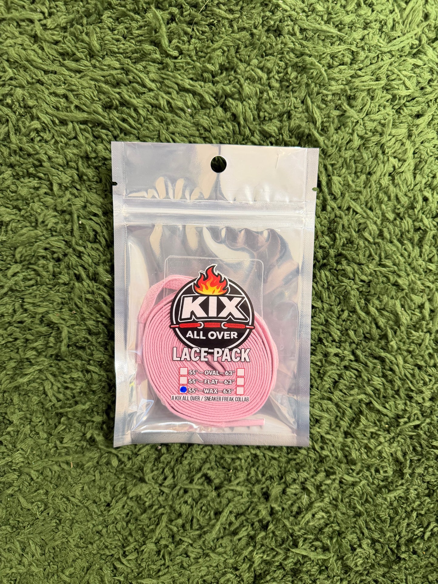 SINGLE LACE PACKS FRAG PINK 55" WAX LACES