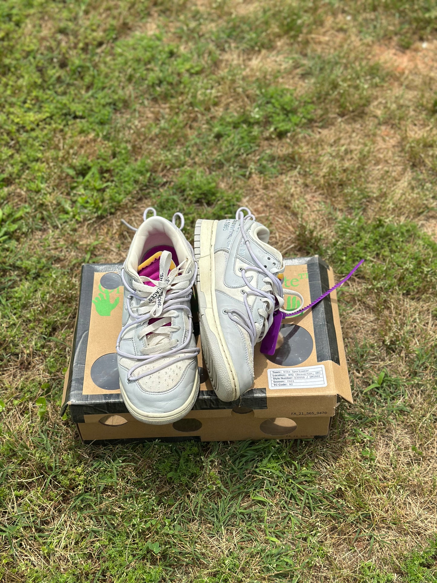 Nike Dunk Low Offwhite “Lot 3 of 50” Size 9.5M