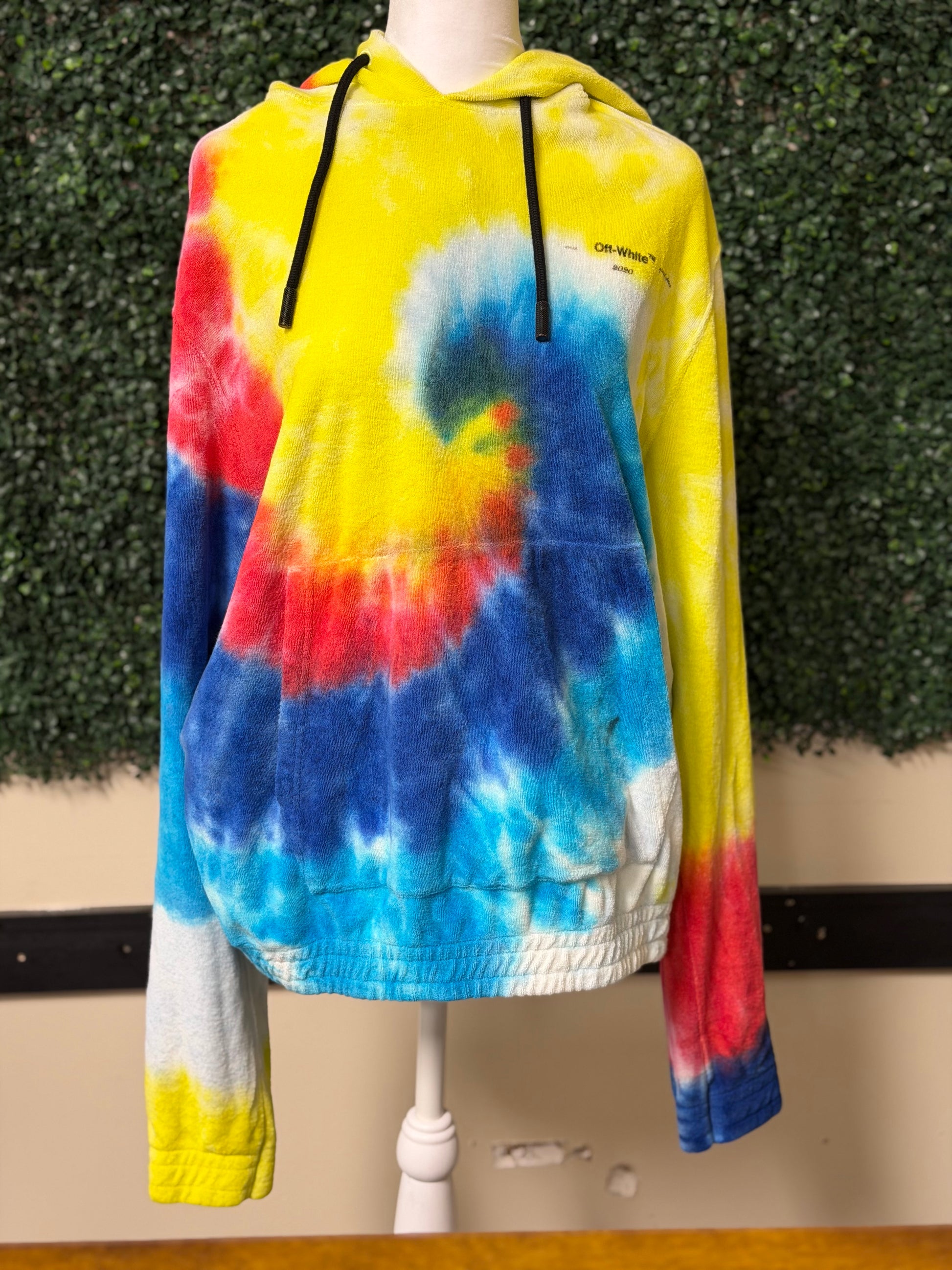 OFFWHITE TYE DYE HOODIE (WOMENS MEDIUM)