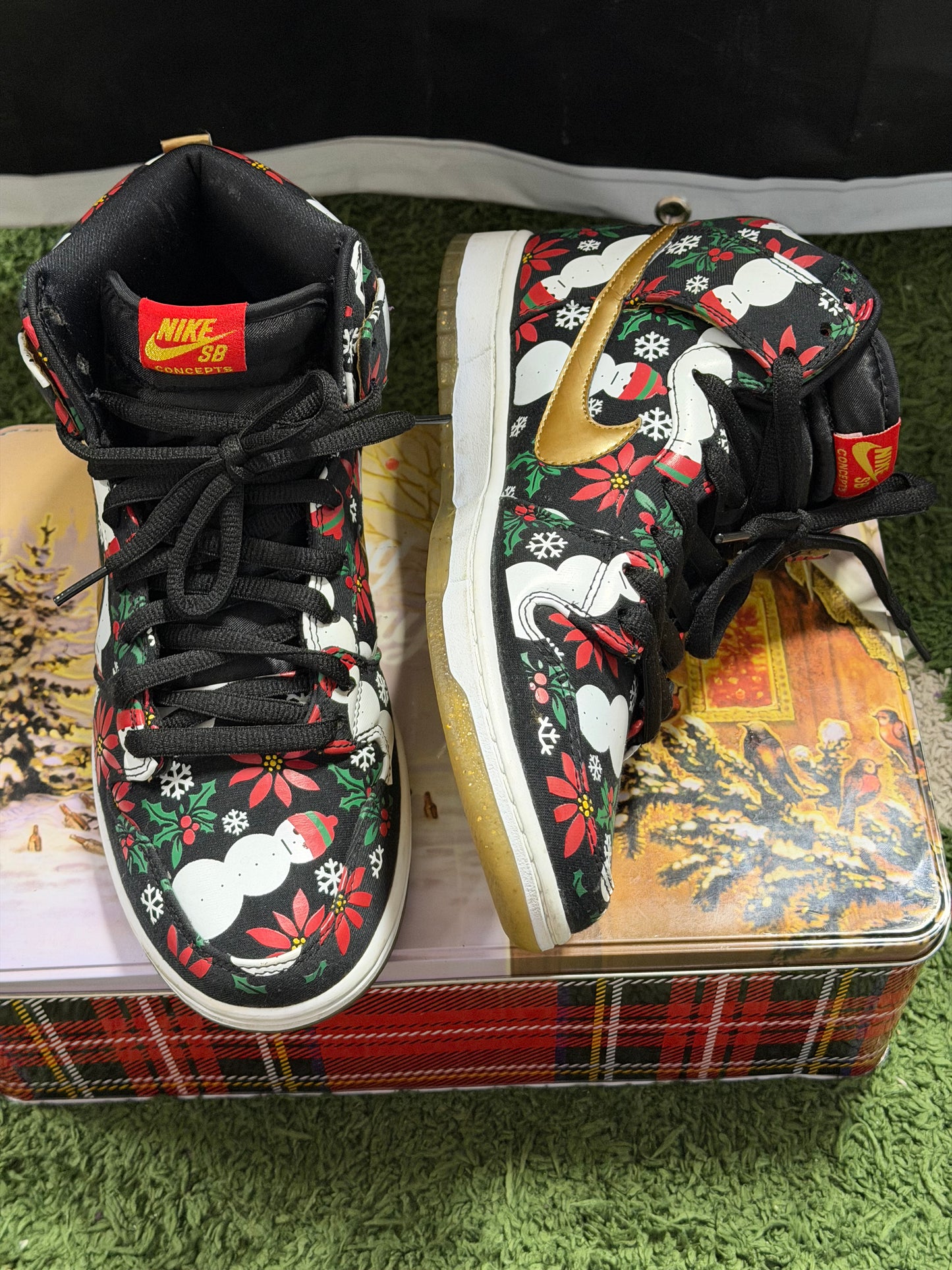 Nike SB Dunk High Concepts Ugly Christmas Sweater Black