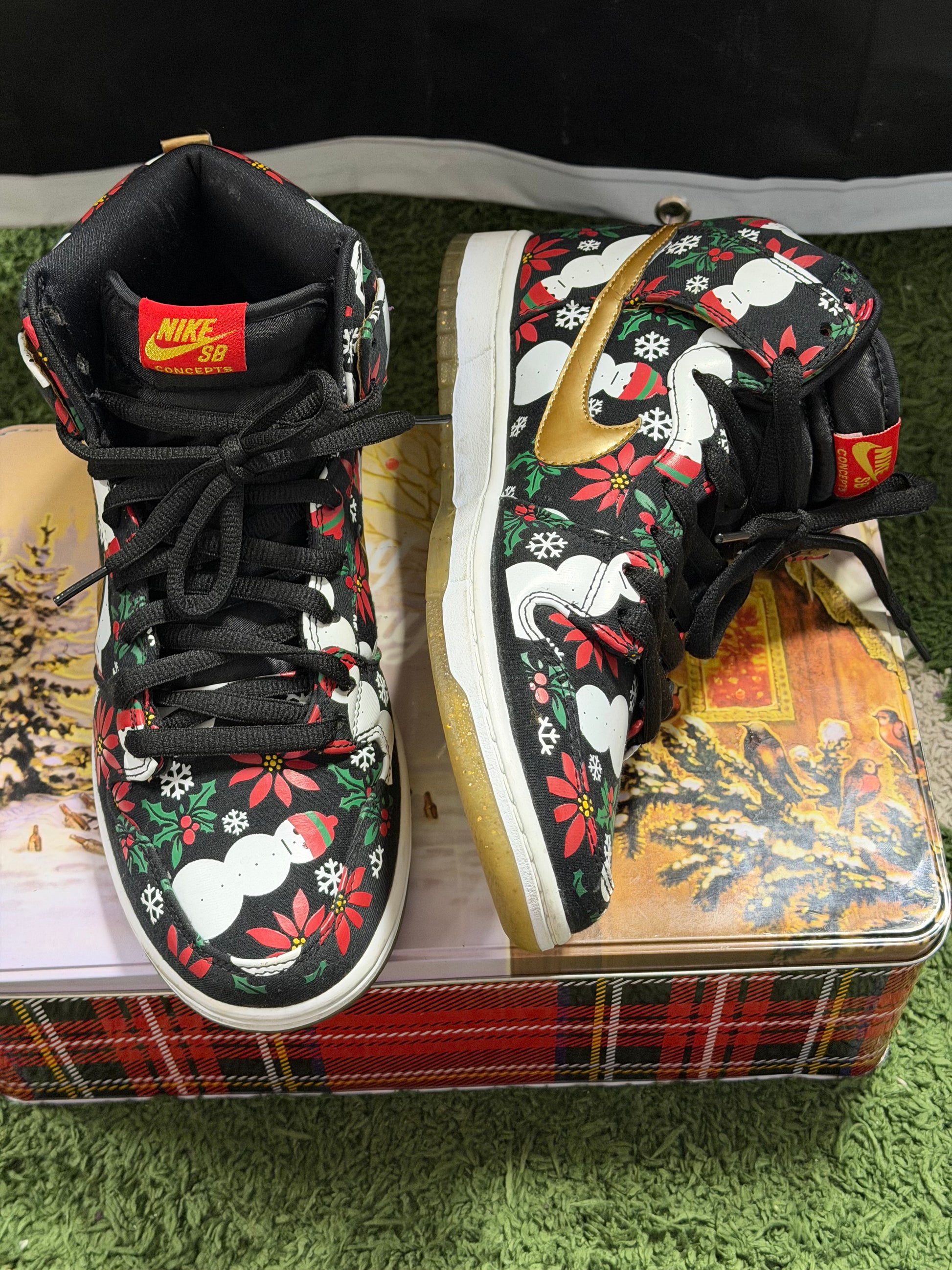 Nike SB Dunk High Concepts Ugly Christmas Sweater Black