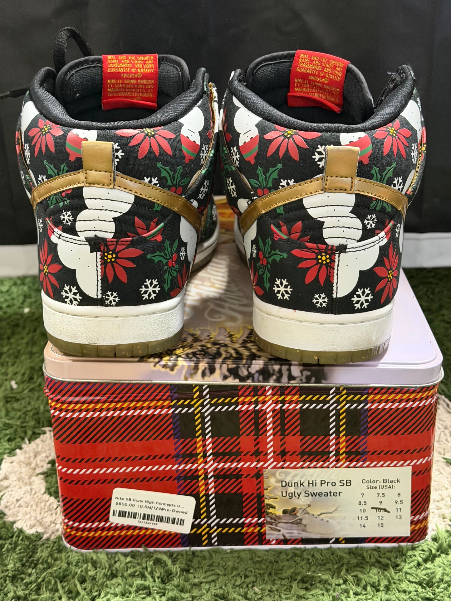 Nike SB Dunk High Concepts Ugly Christmas Sweater Black