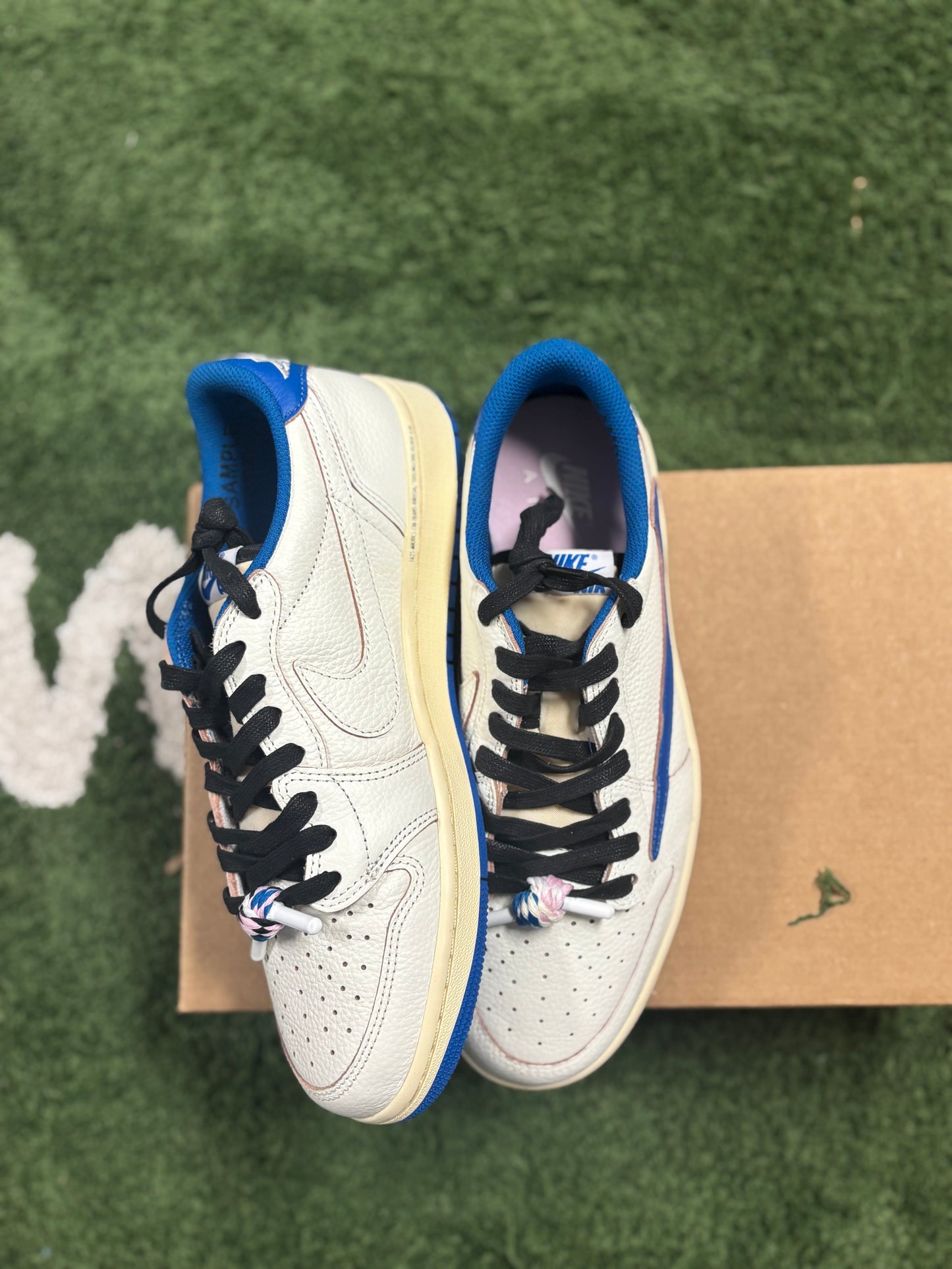 Jordan 1 Retro Low OG SP Fragment x Travis Scott Sail Military Blue (Sample)