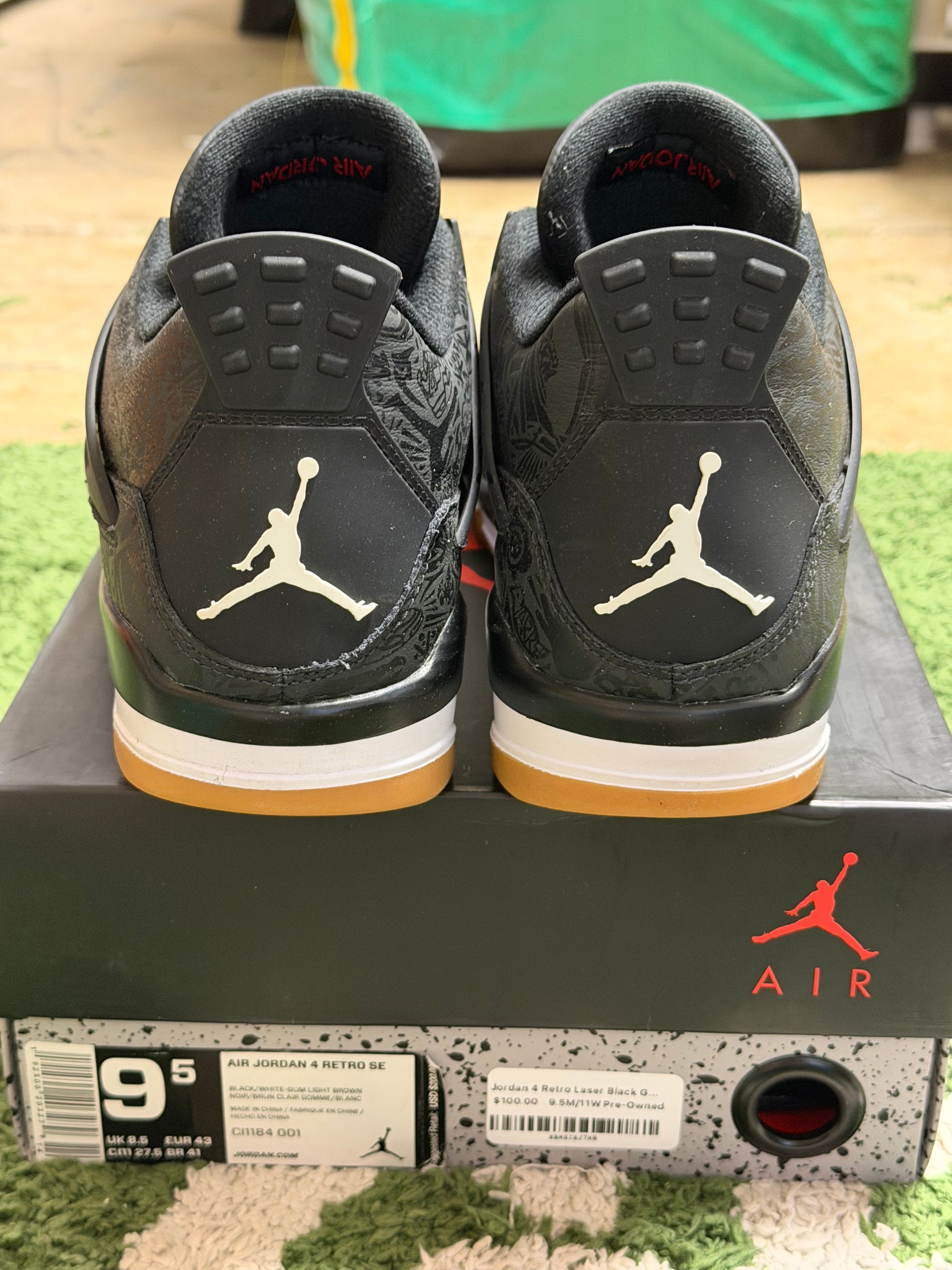 Jordan 4 Retro Laser Black Gum