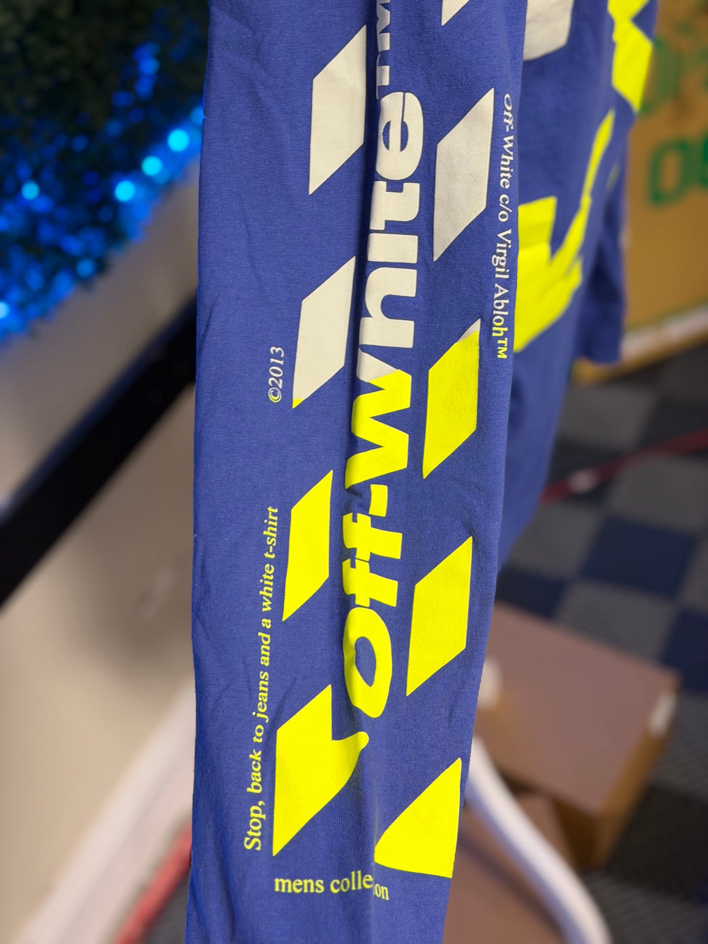 OFFWHITE LONG SLEEVE SHIRT BLUE/ WHITE