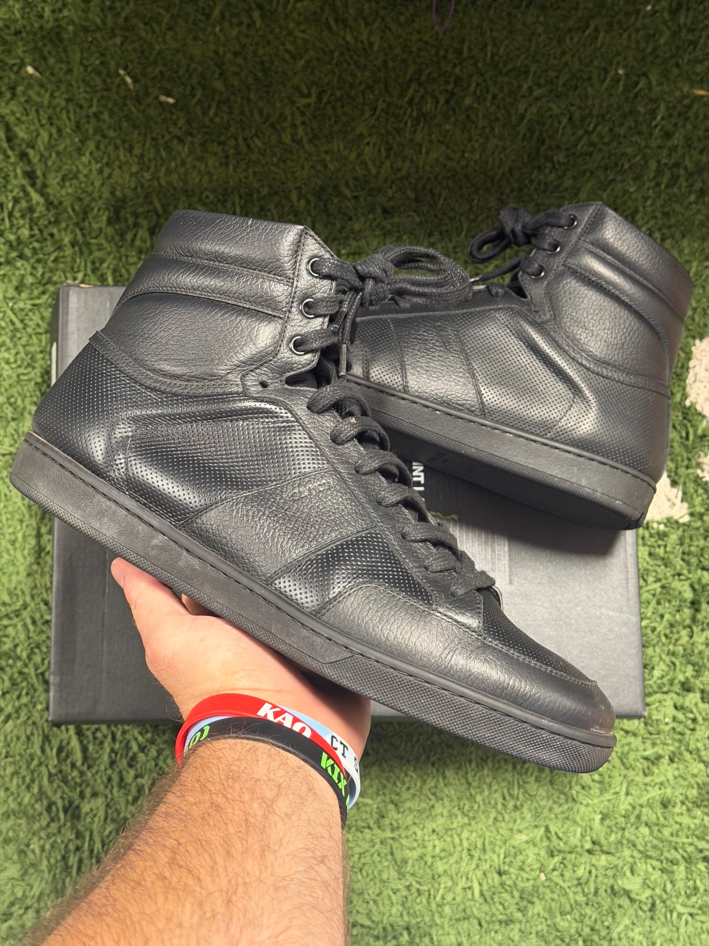 SAINT LAURENT BLACK HIGH TOP SNEAKER