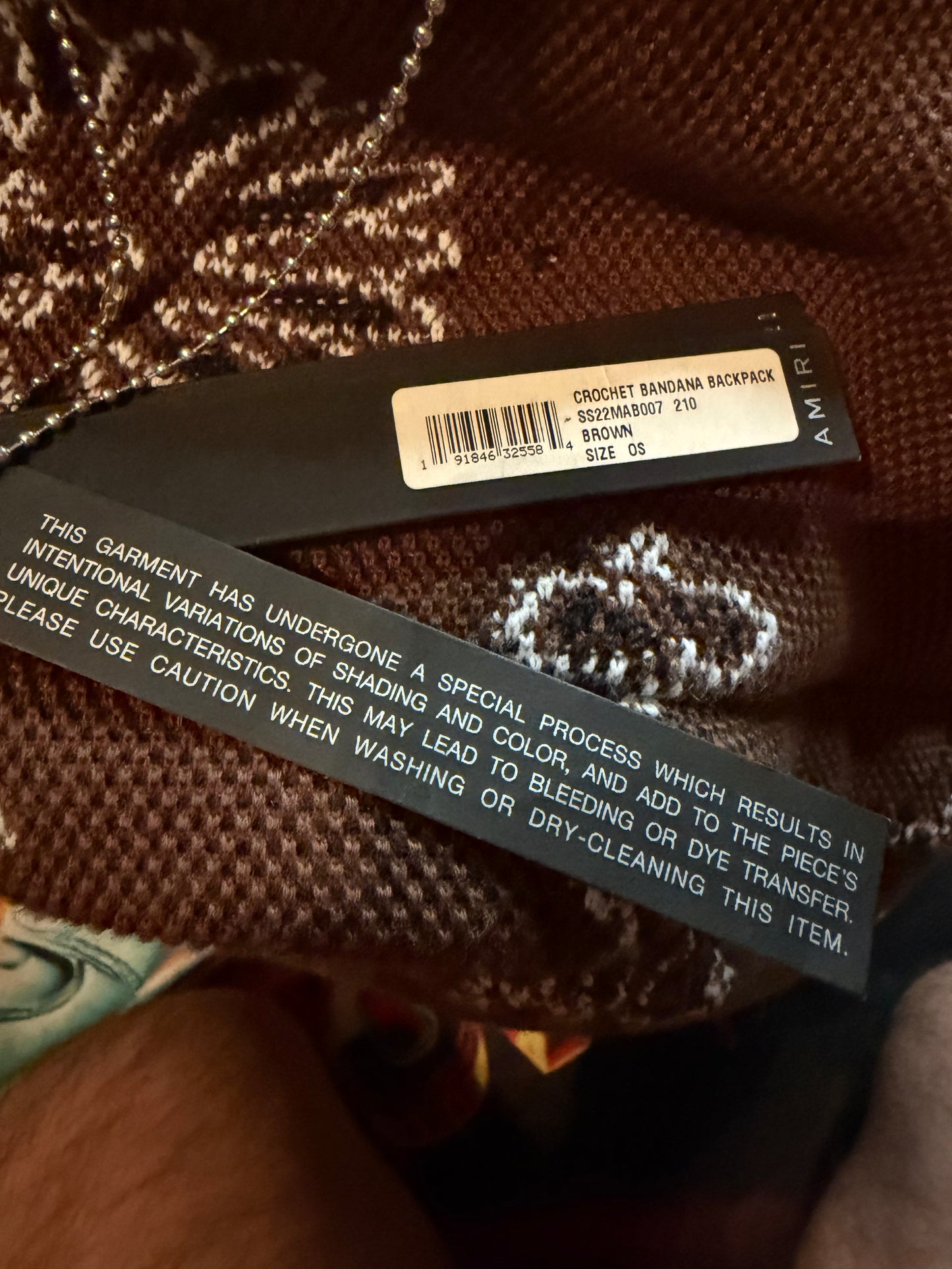 AMIRI Bandana Backpack BROWN