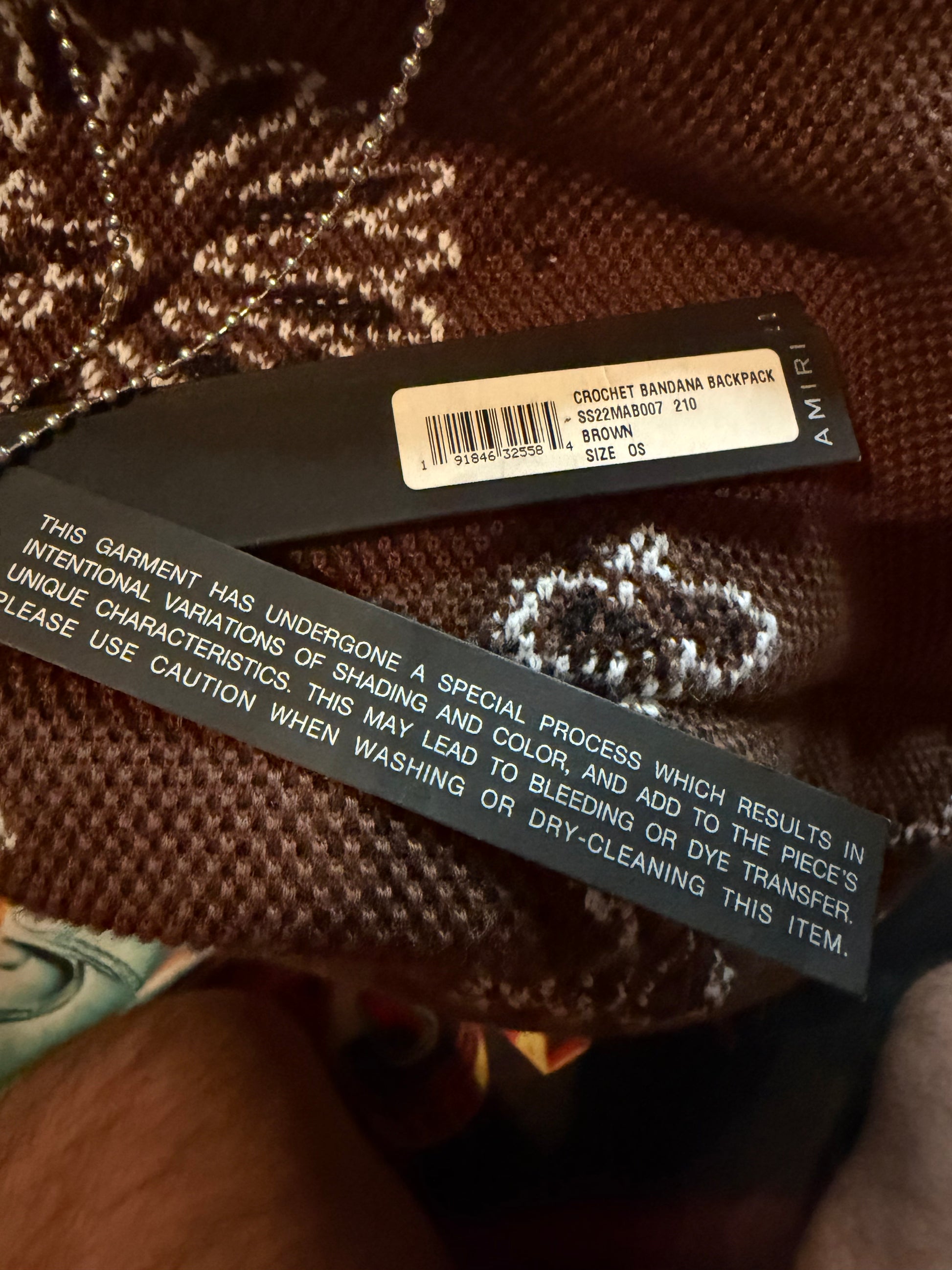 AMIRI Bandana Backpack BROWN