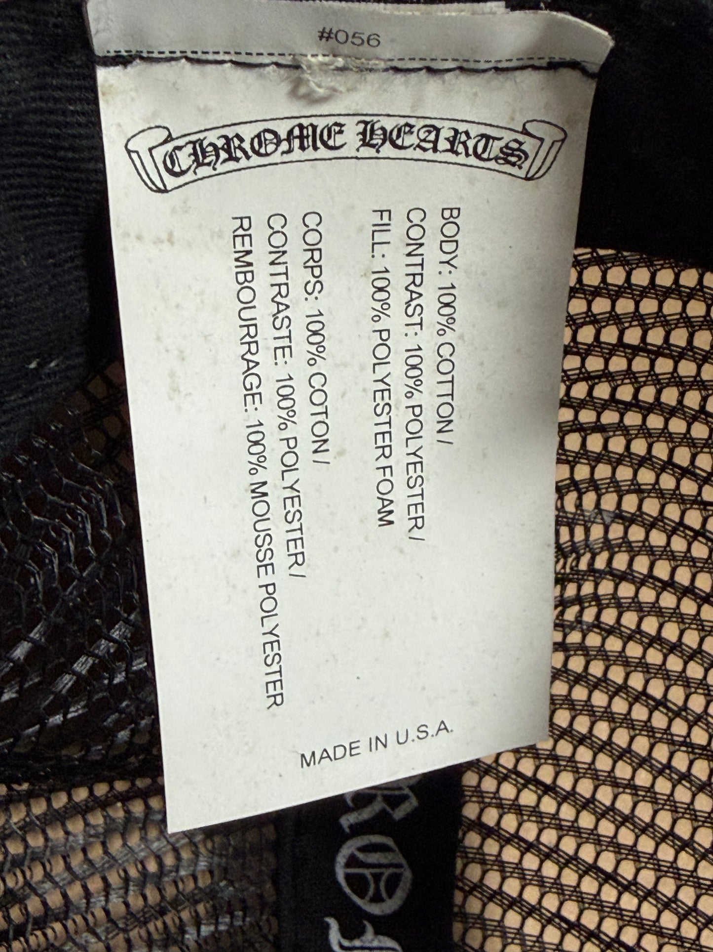 Chrome Hearts CH Las Vegas Trucker Hat Black/Black