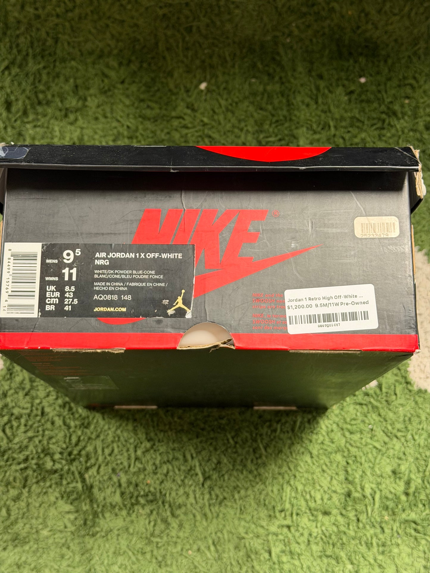 Jordan 1 Retro High Off-White University Blue