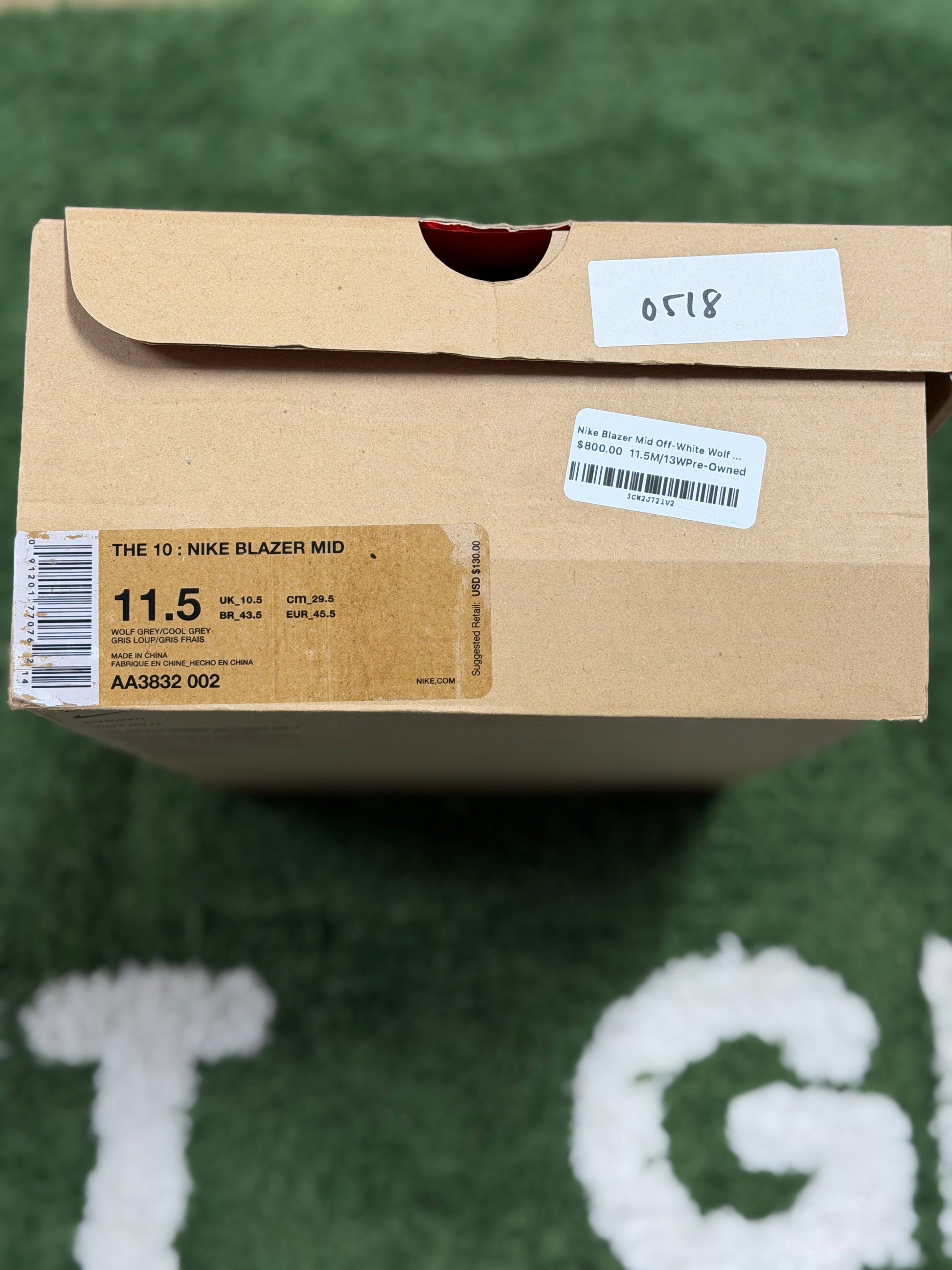 Nike Blazer Mid Off-White Wolf Grey Serena Queen