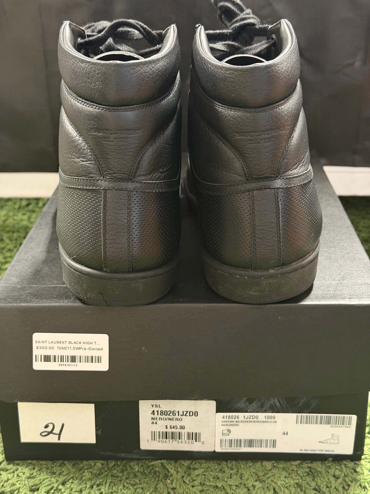SAINT LAURENT BLACK HIGH TOP SNEAKER