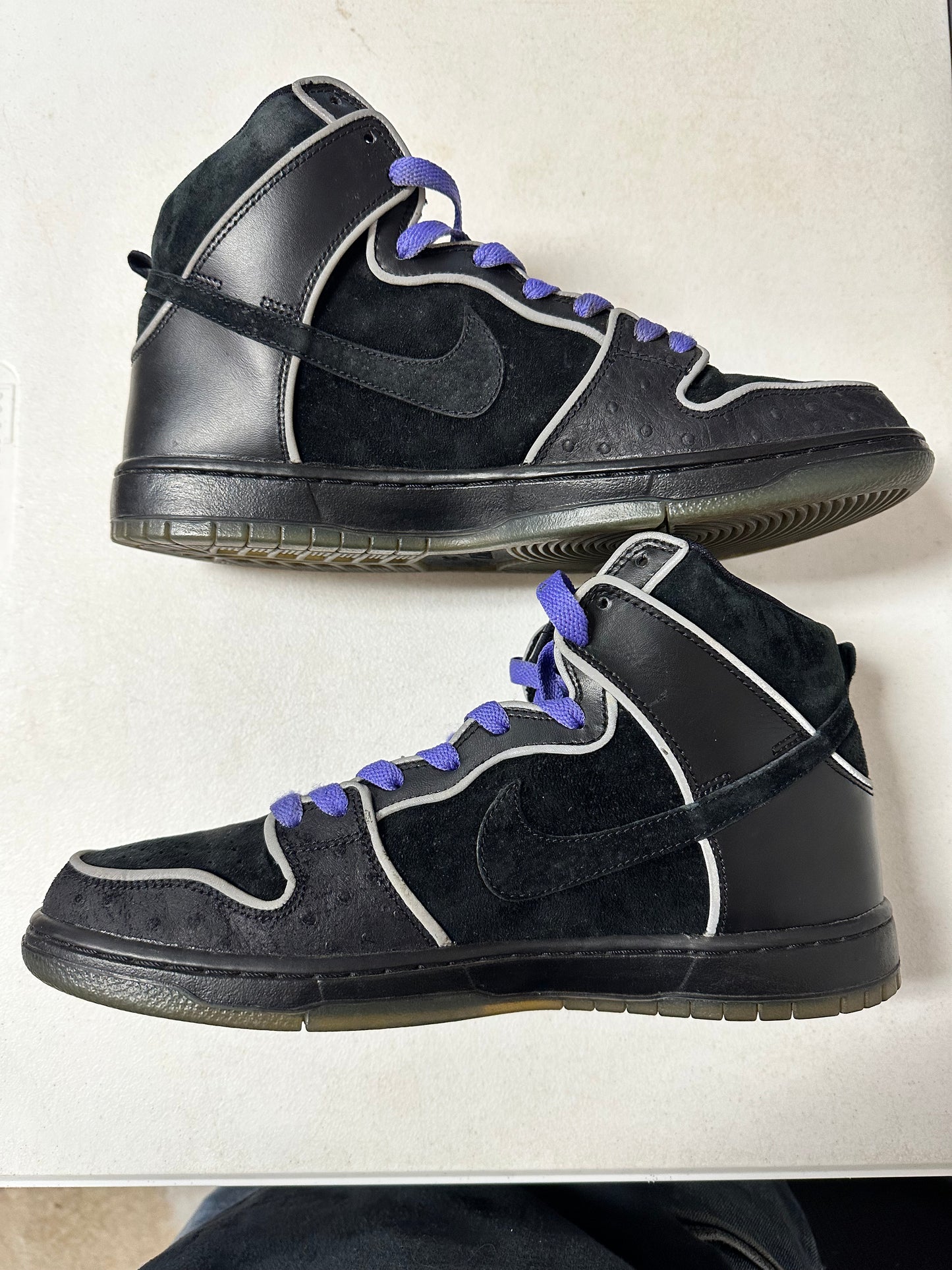 Nike SB Dunk High Black Purple Box