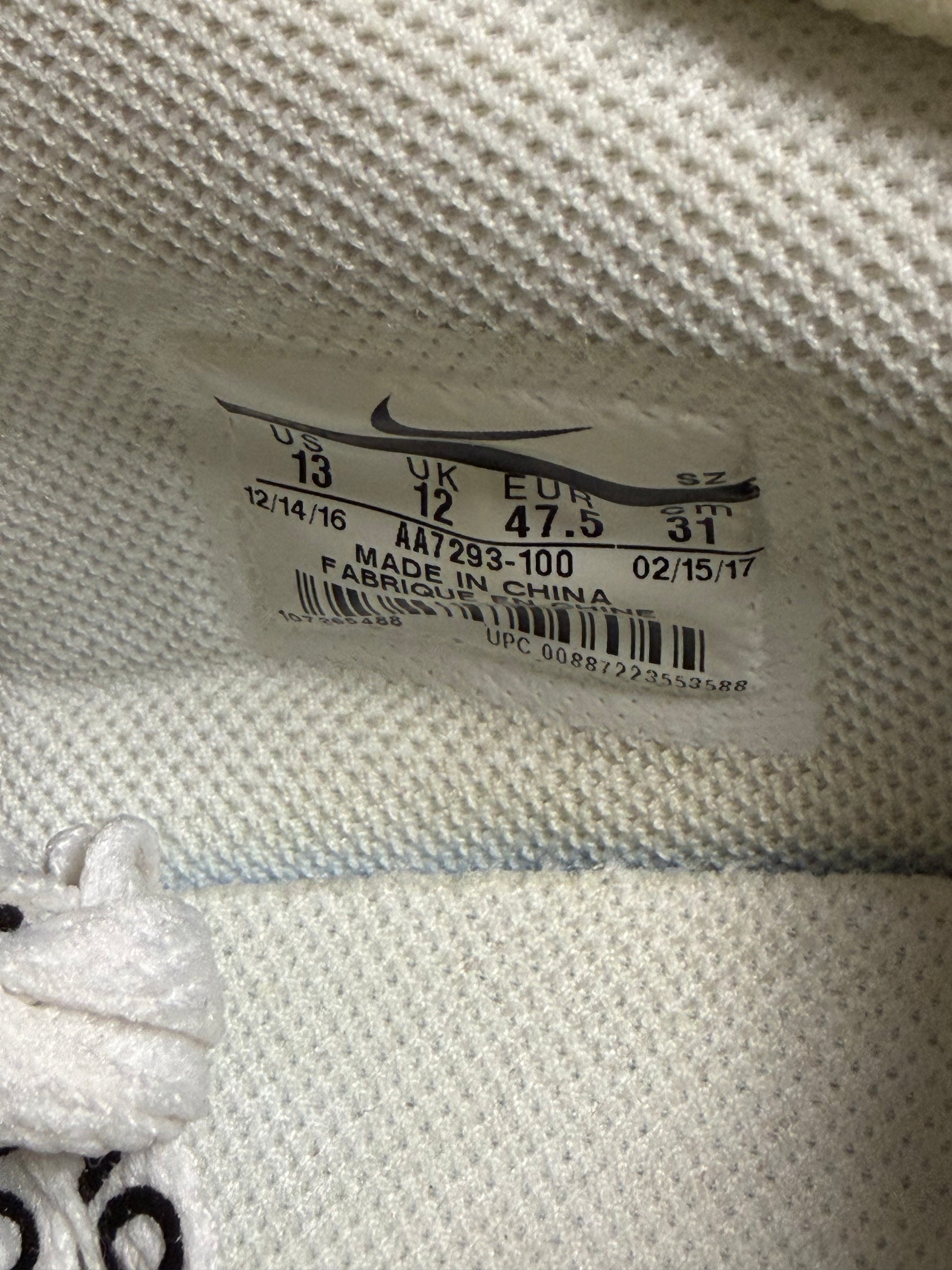 NIKE AIRMAX 90 OFFWHITE THE TEN (WHITE)