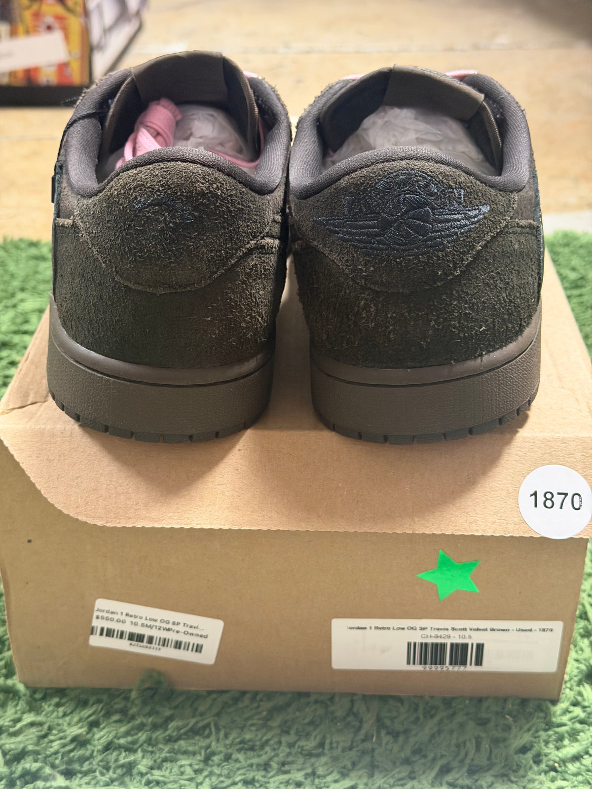 Jordan 1 Retro Low OG SP Travis Scott Velvet Brown