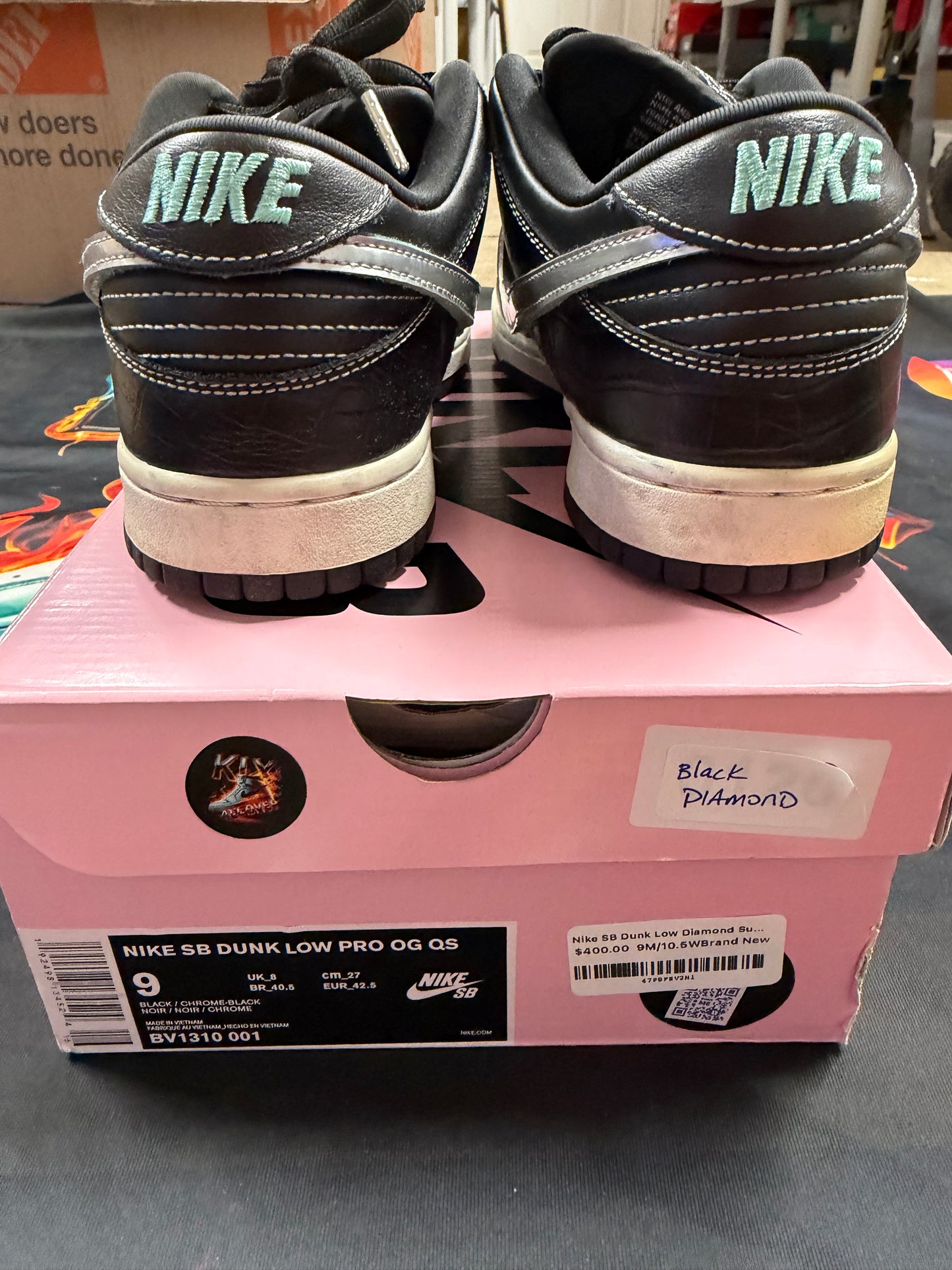 Nike SB Dunk Low Diamond Supply Co. Black Diamond