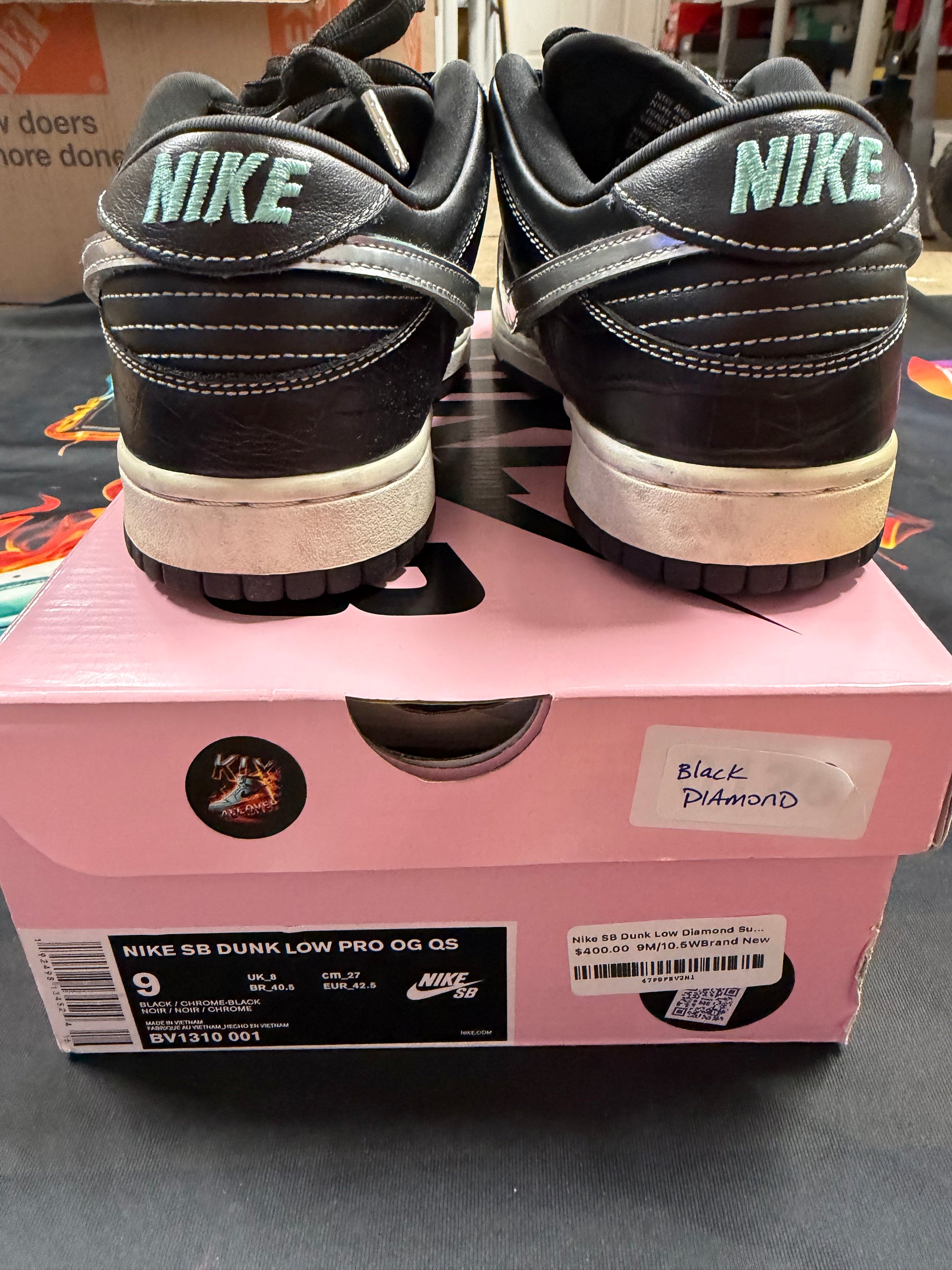 Nike SB Dunk Low Diamond Supply Co. Black Diamond