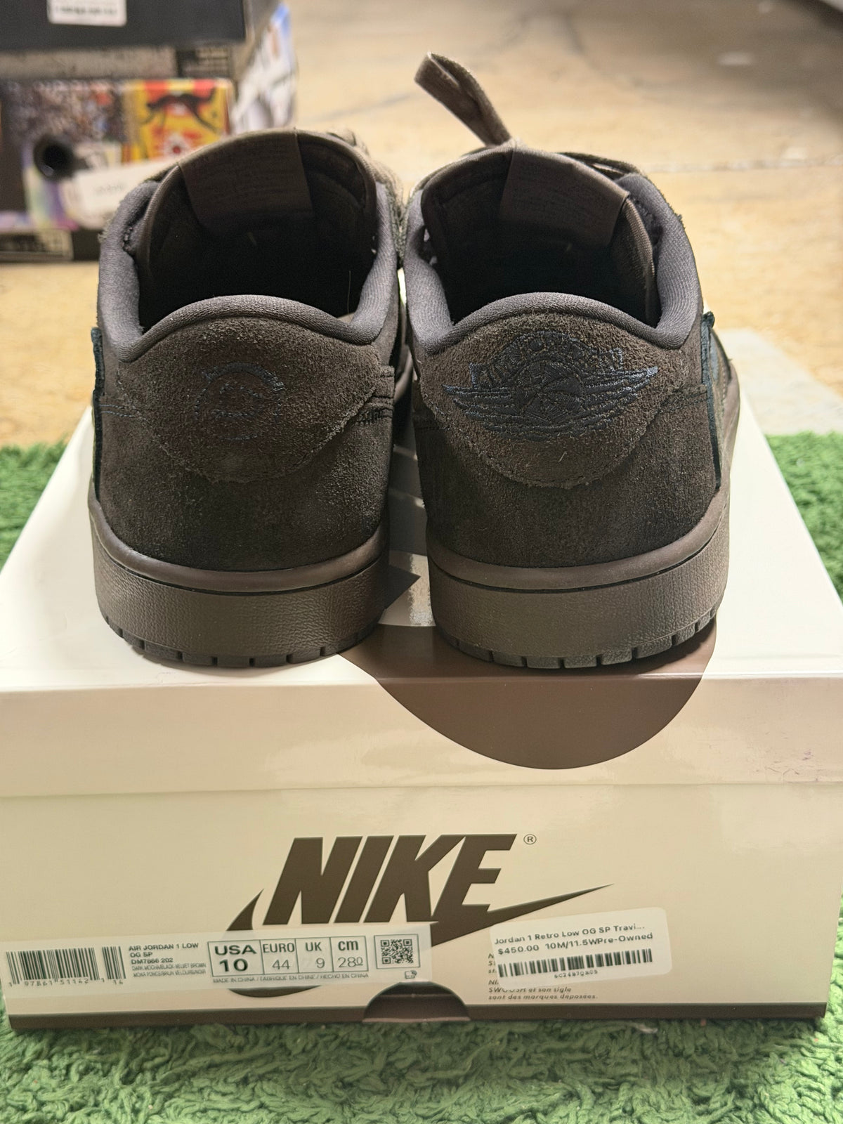 Jordan 1 Retro Low OG SP Travis Scott Velvet Brown