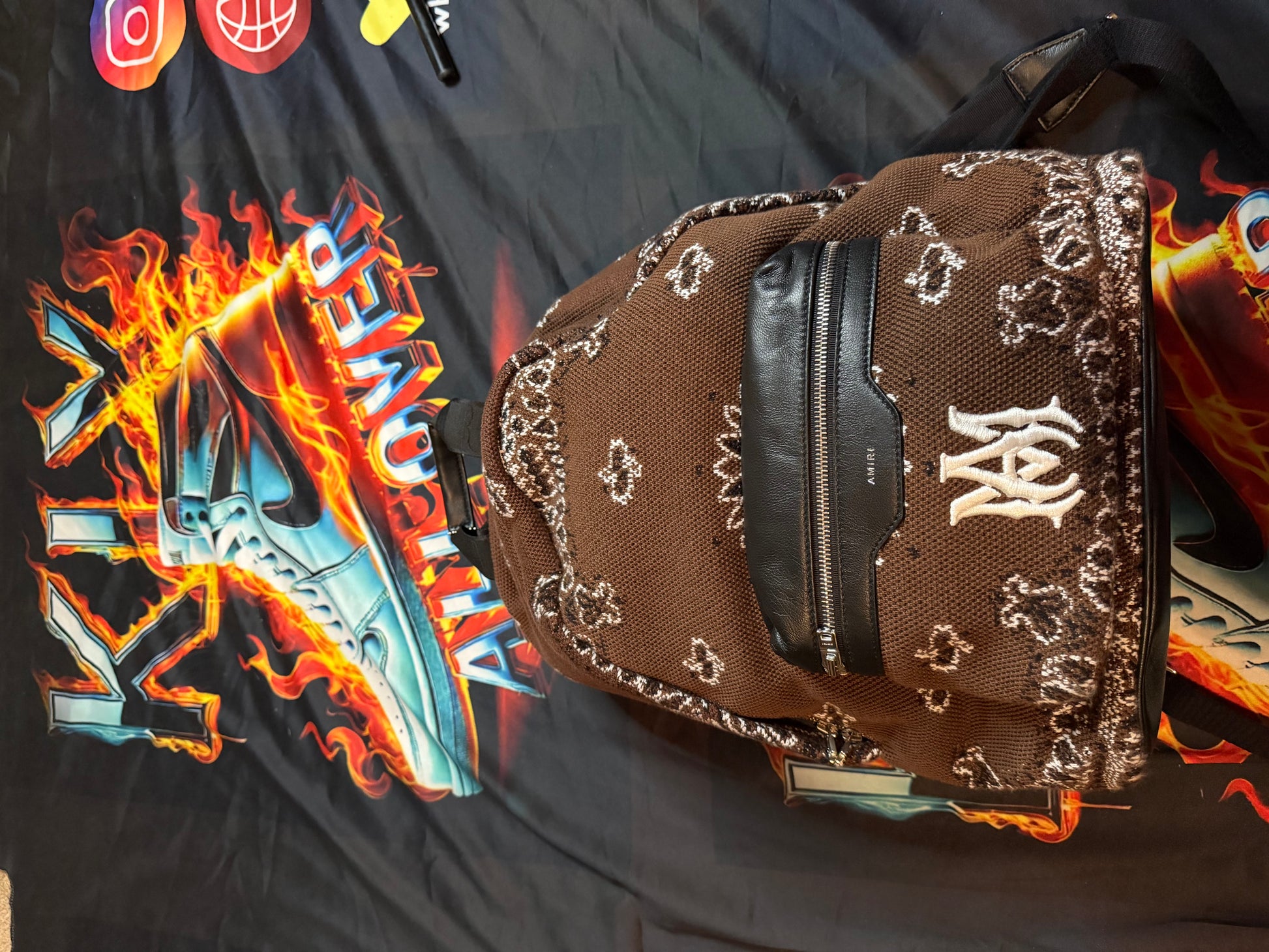 AMIRI Bandana Backpack BROWN