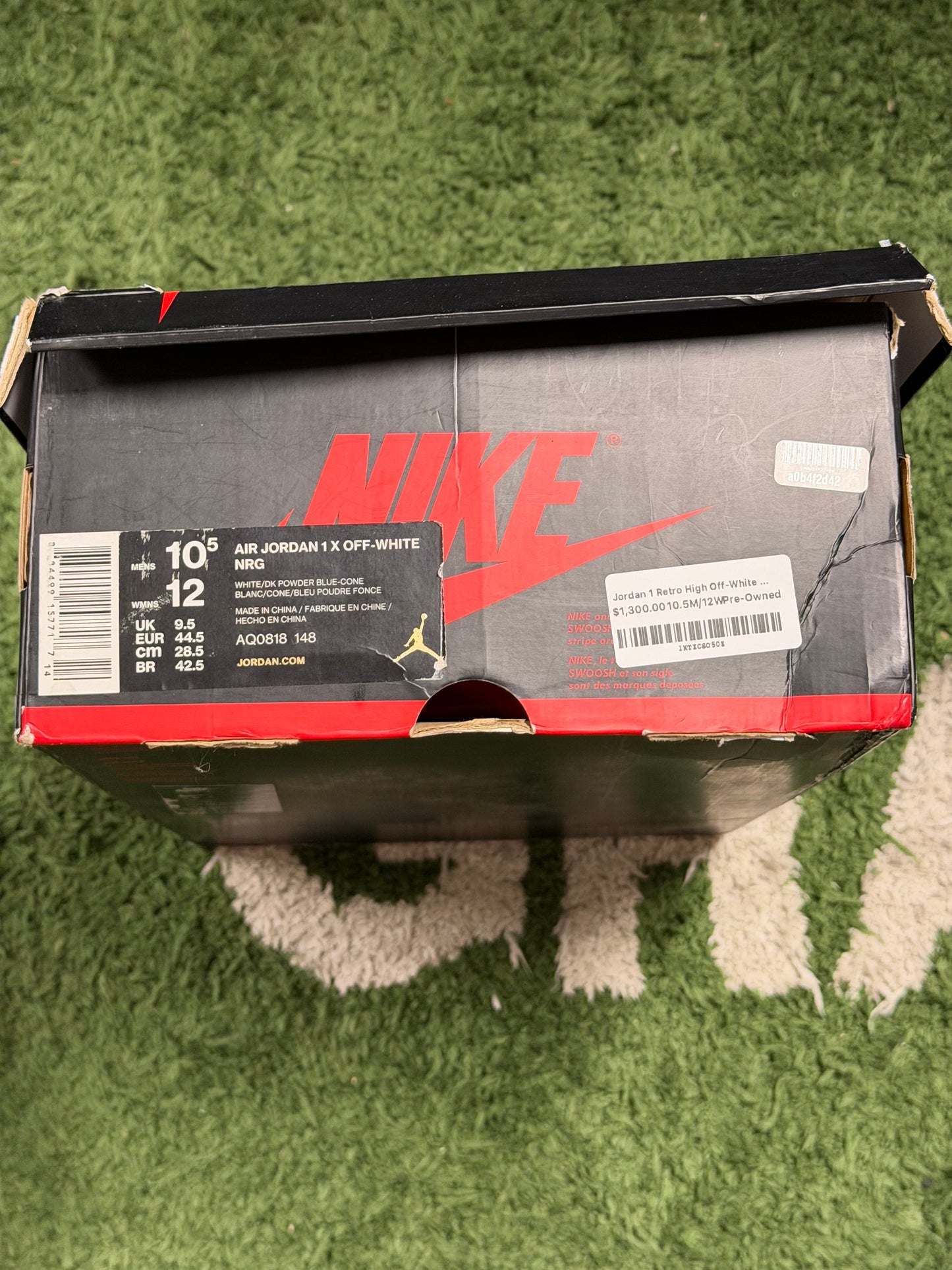Jordan 1 Retro High Off-White University Blue