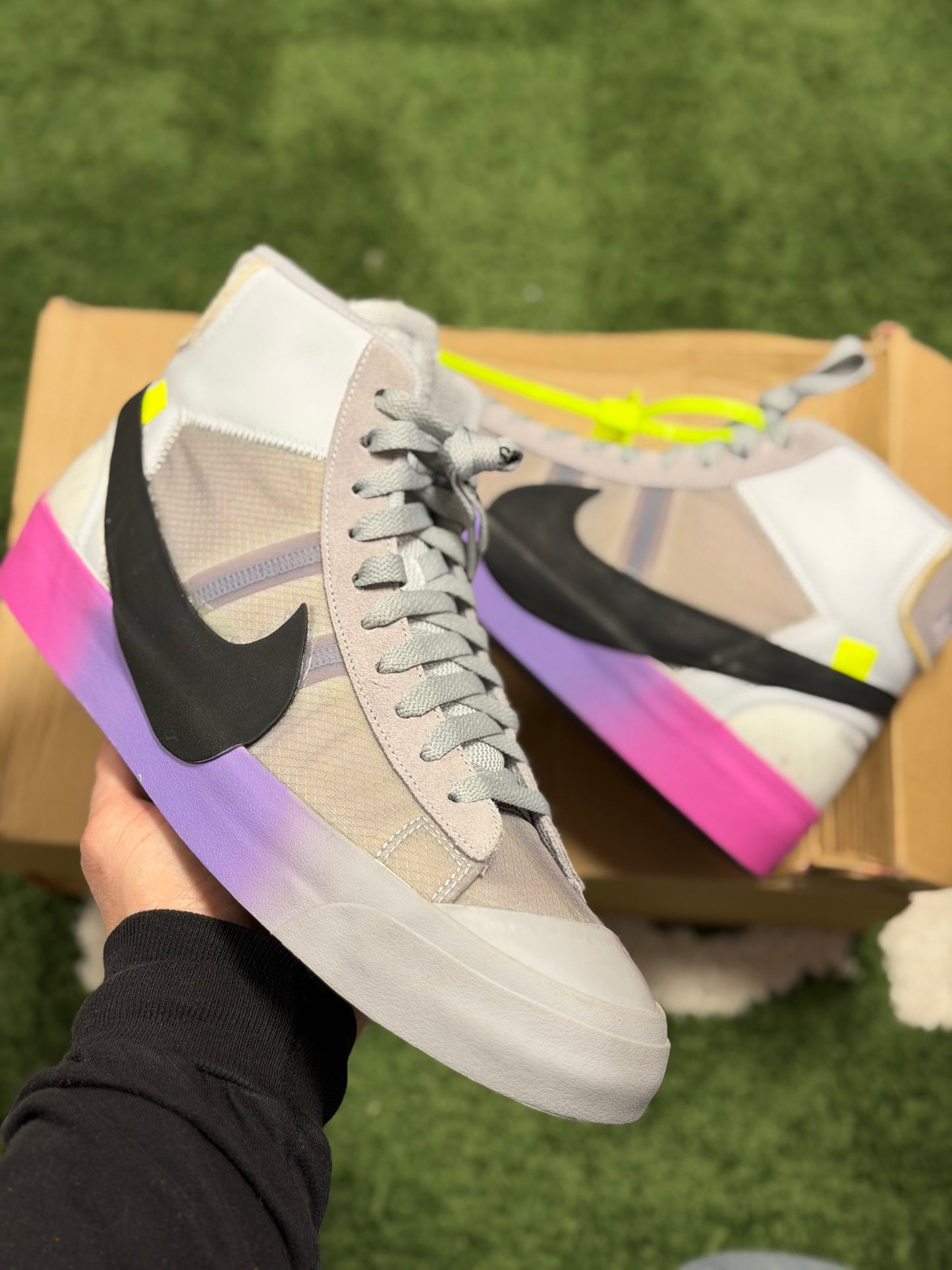 Nike Blazer Mid Off-White Wolf Grey Serena Queen
