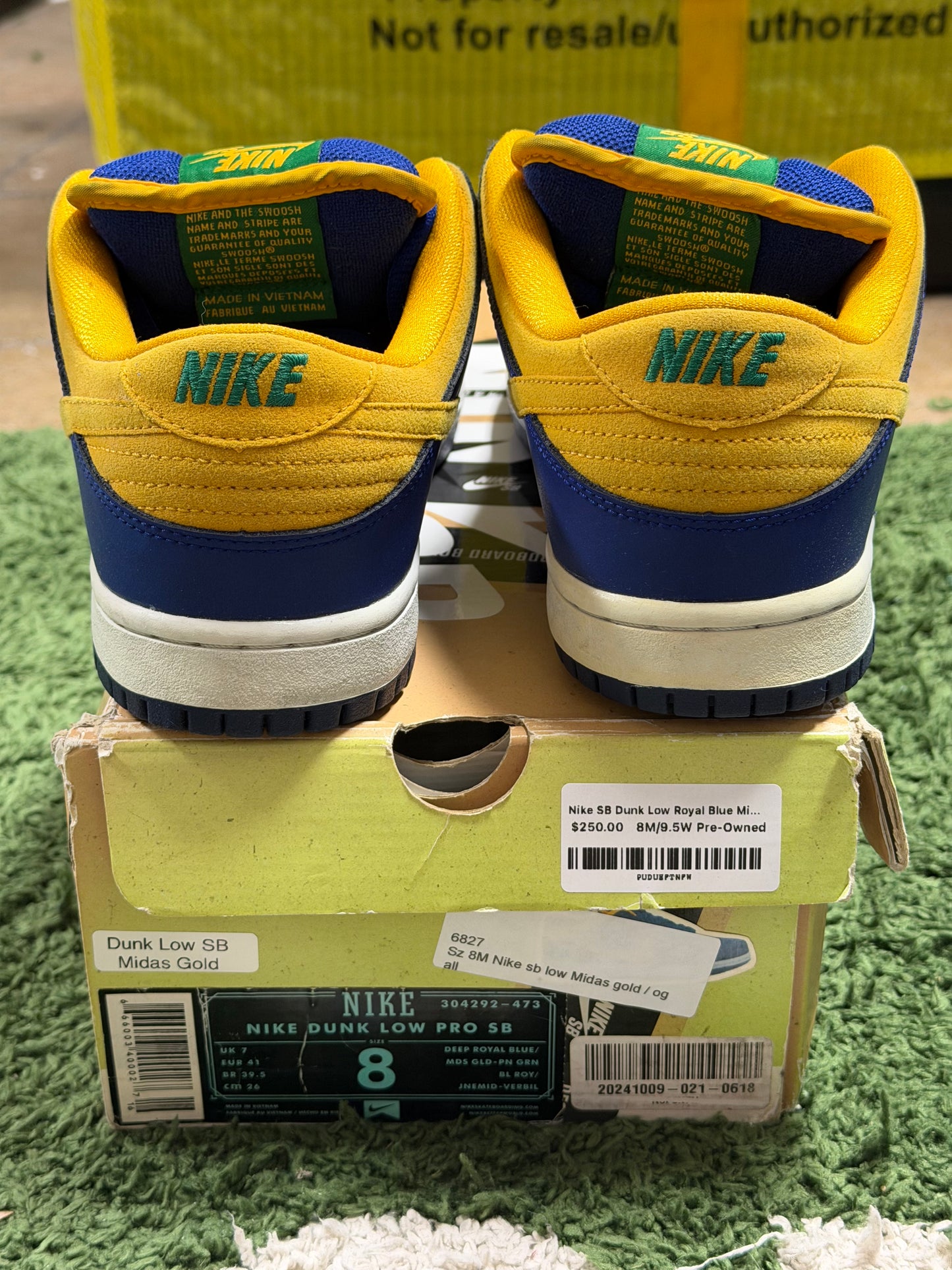 Nike SB Dunk Low Royal Blue Midas Gold