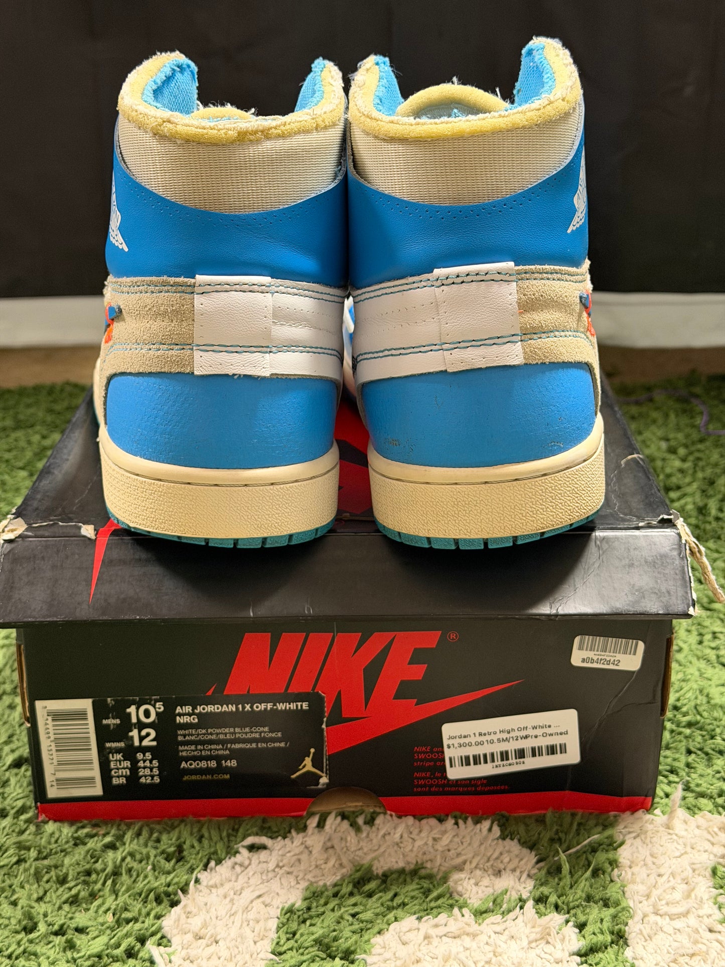 Jordan 1 Retro High Off-White University Blue
