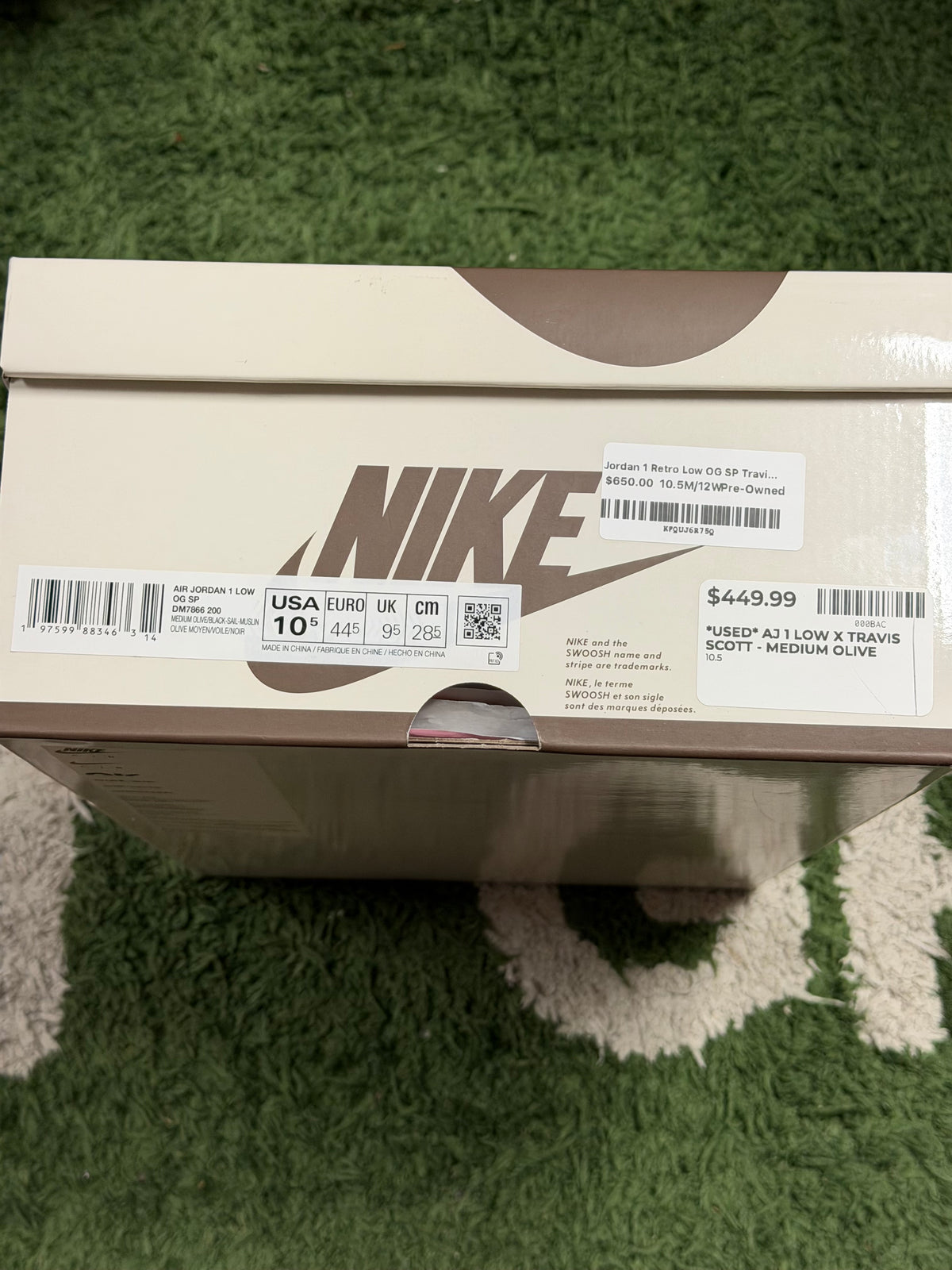 Jordan 1 Retro Low OG SP Travis Scott Medium Olive