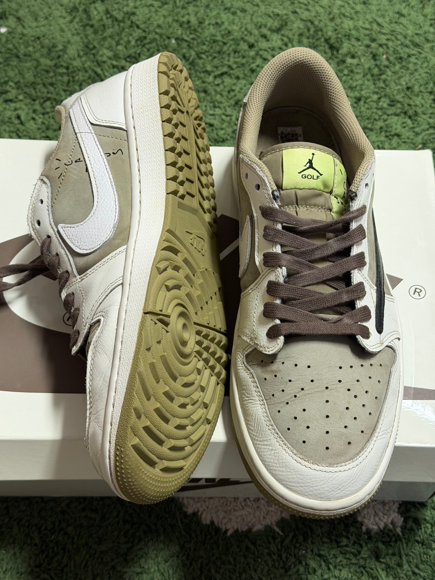 Jordan 1 Retro Low Golf Travis Scott Neutral Olive