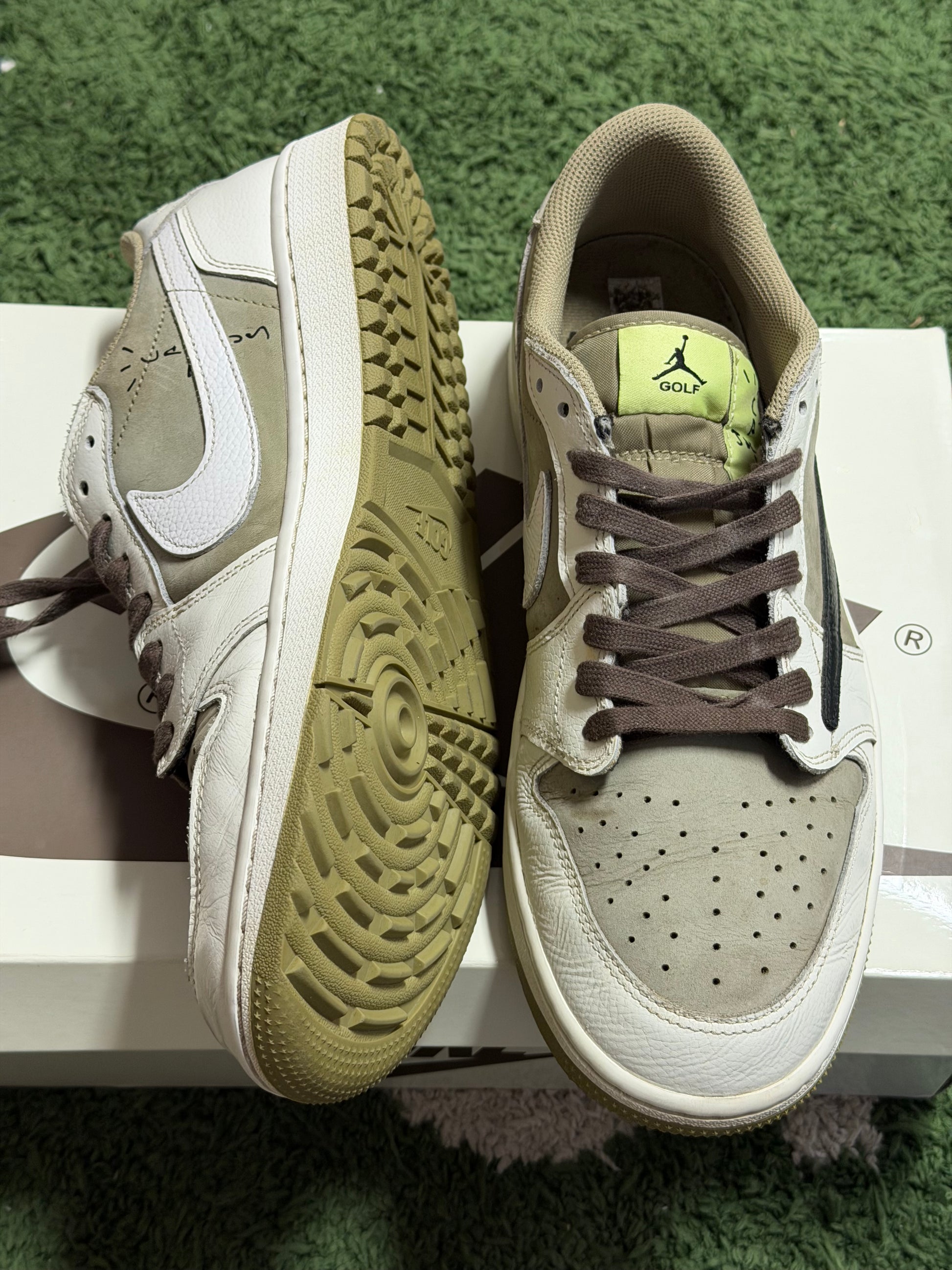 Jordan 1 Retro Low Golf Travis Scott Neutral Olive