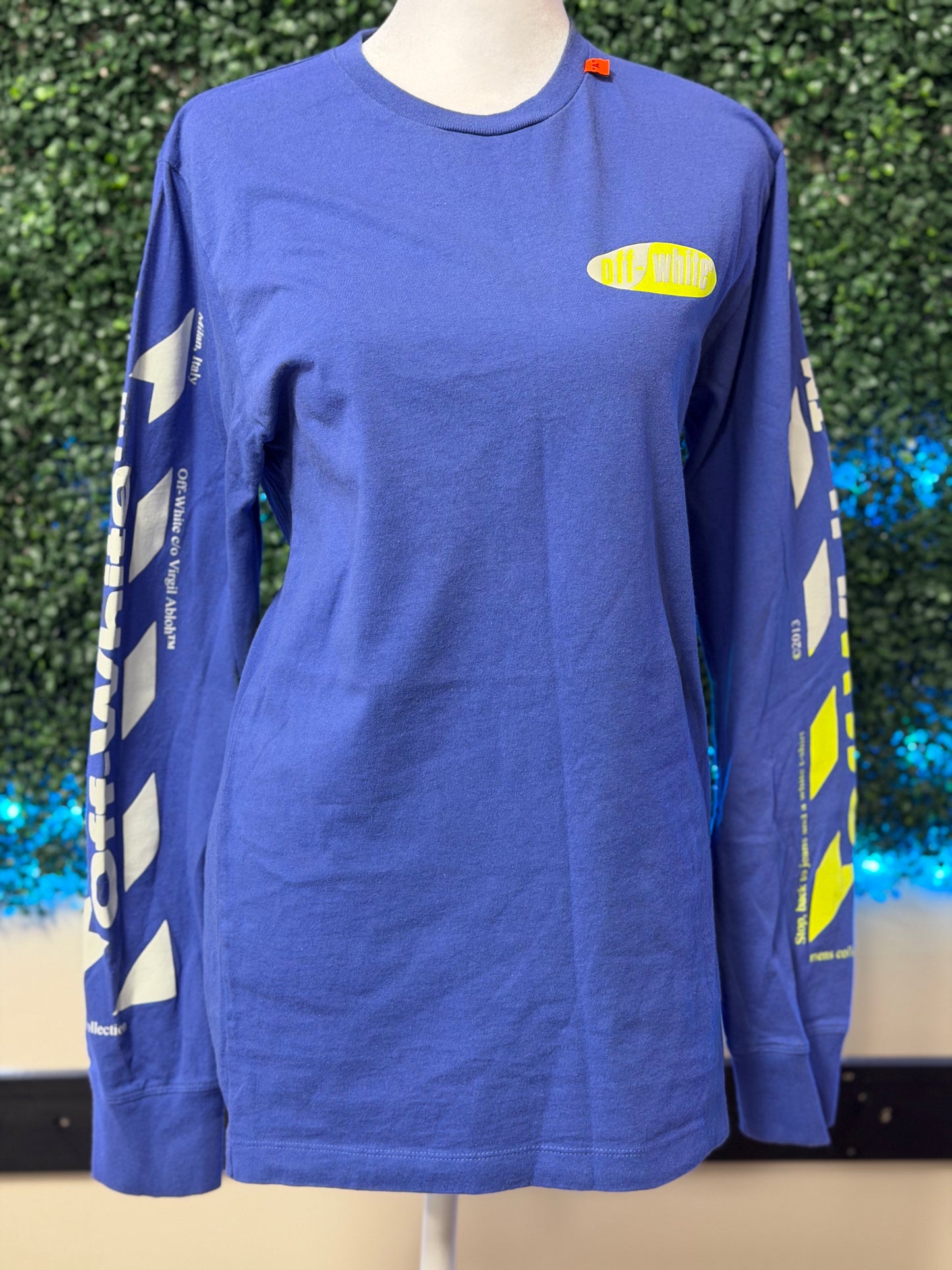 OFFWHITE LONG SLEEVE SHIRT BLUE/ WHITE