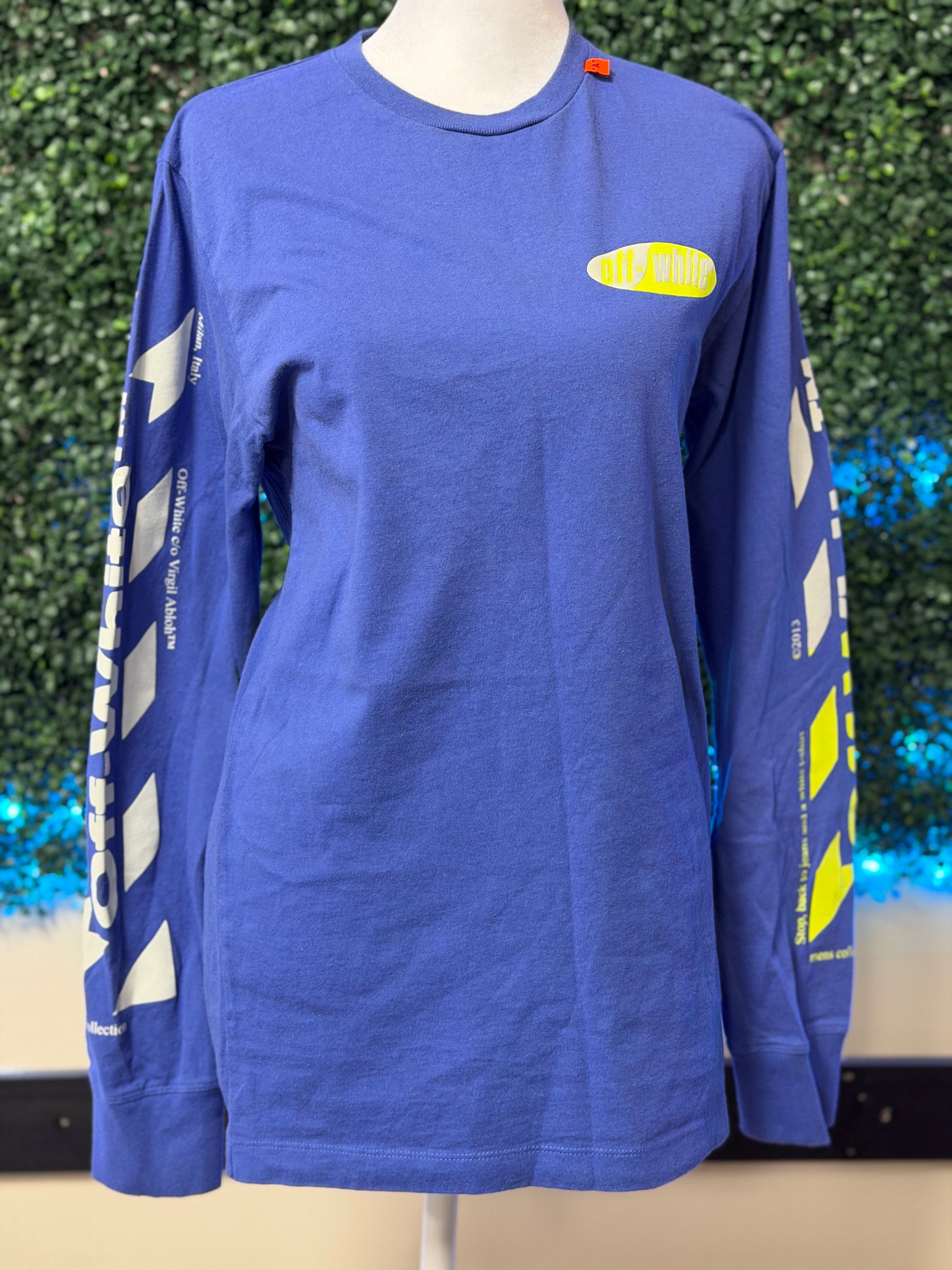 OFFWHITE LONG SLEEVE SHIRT BLUE/ WHITE