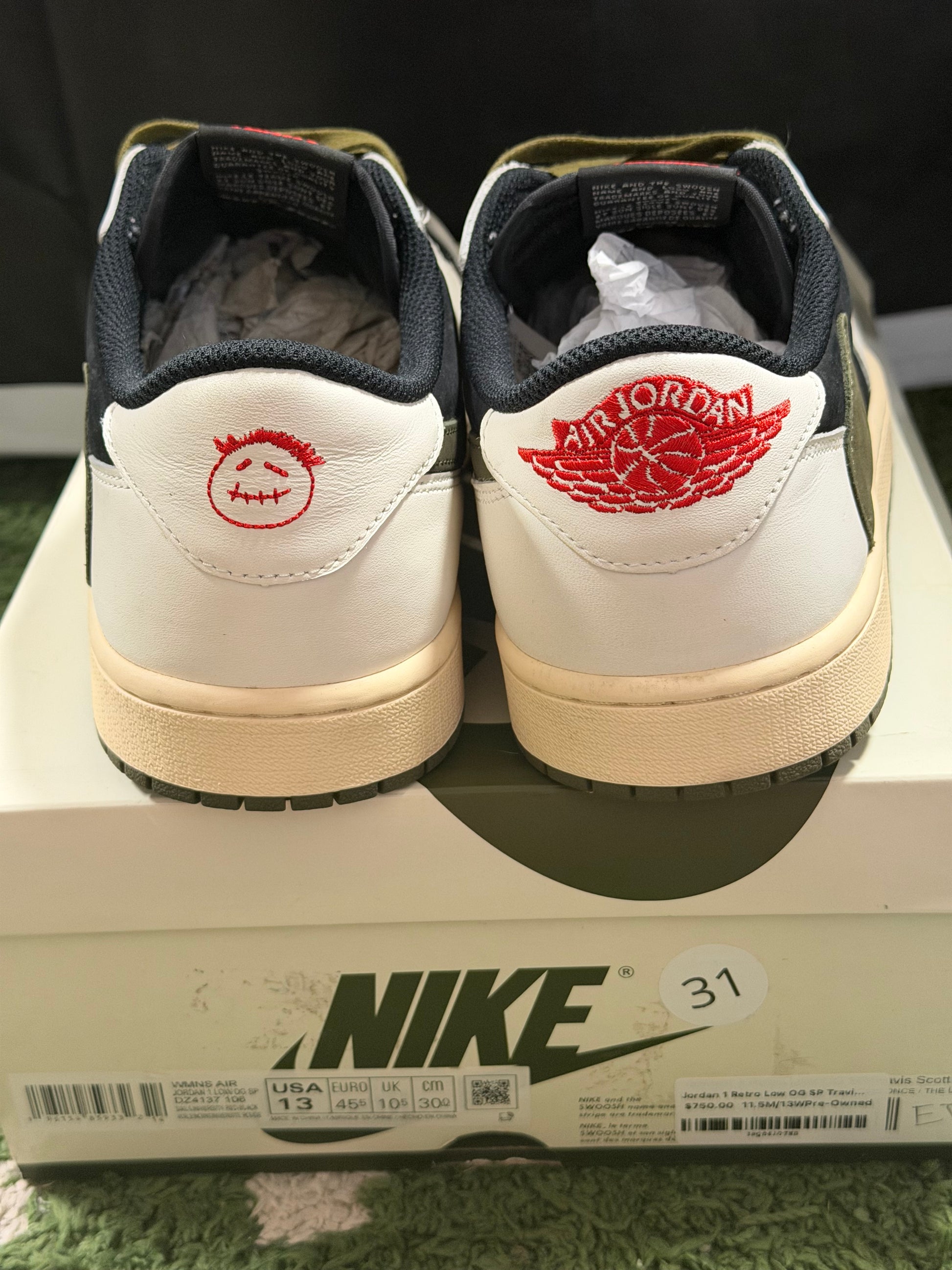 Jordan 1 Retro Low OG SP Travis Scott Olive (Women's)