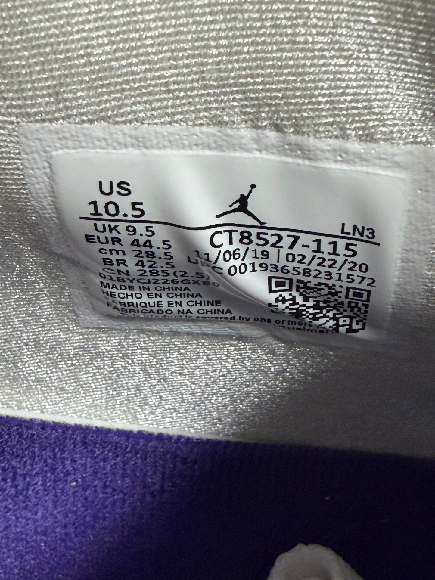 Jordan 4 Retro Metallic Purple