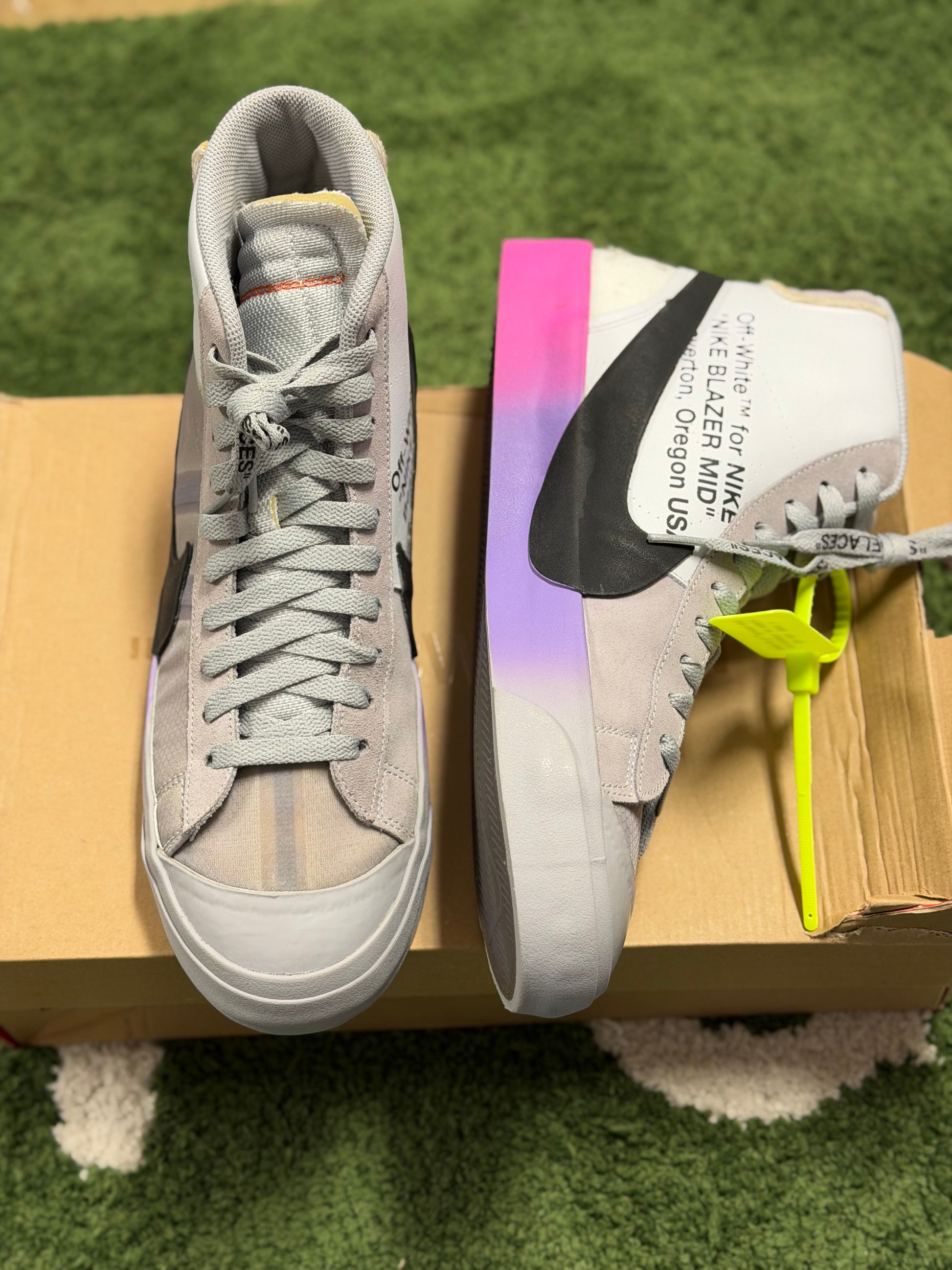 Nike Blazer Mid Off-White Wolf Grey Serena Queen