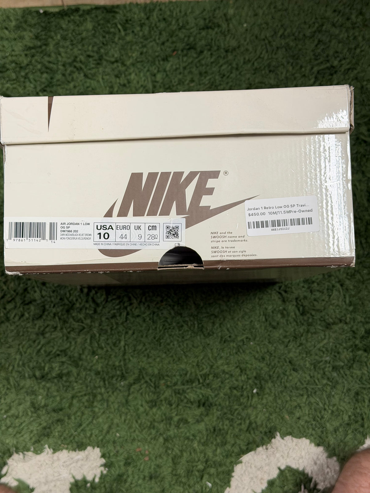 Jordan 1 Retro Low OG SP Travis Scott Velvet Brown