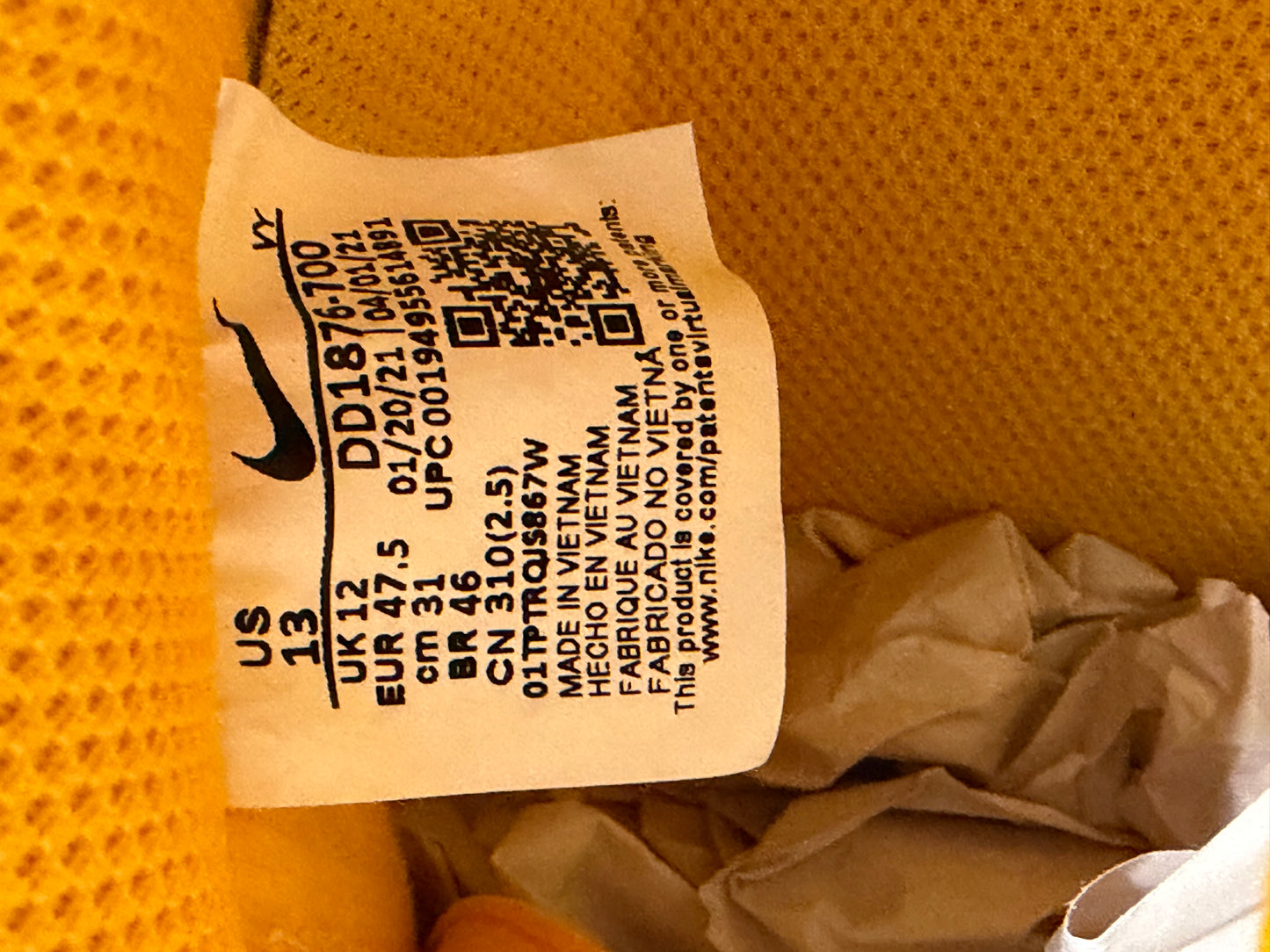 Nike Air Force 1 Low Off-White ICA University Gold