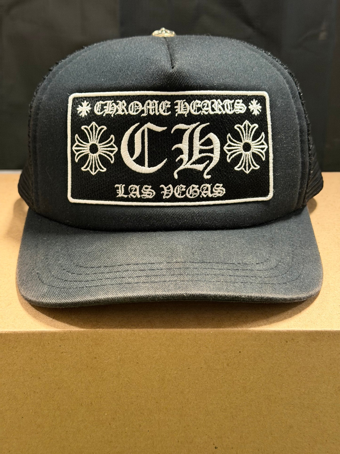 Chrome Hearts CH Las Vegas Trucker Hat Black/Black