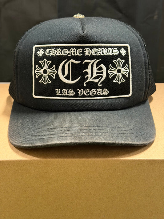 Chrome Hearts CH Las Vegas Trucker Hat Black/Black
