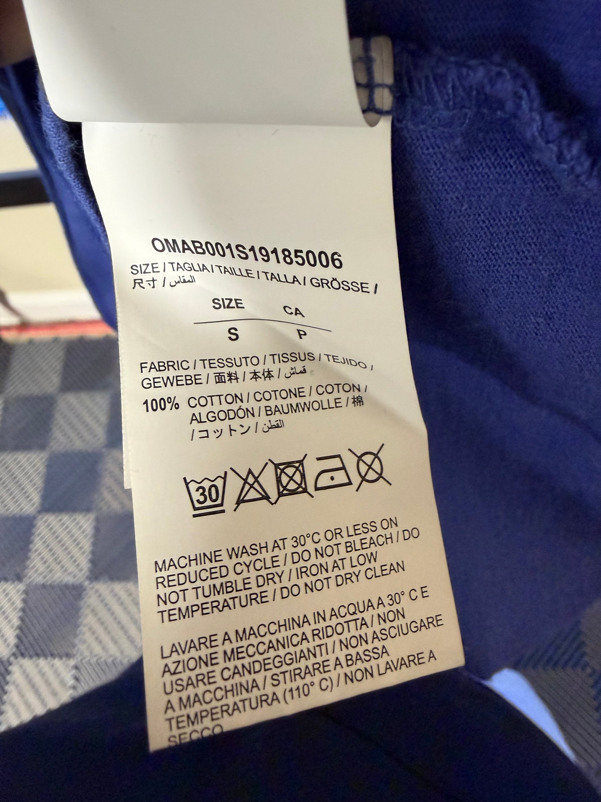 OFFWHITE LONG SLEEVE SHIRT BLUE/ WHITE