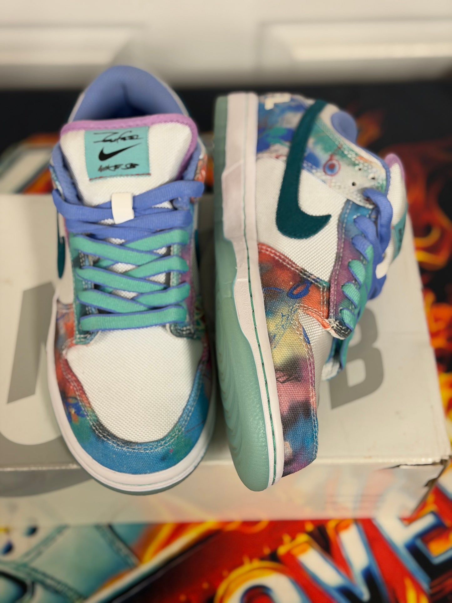 Nike SB Dunk Low Futura Laboratories Bleached Aqua
