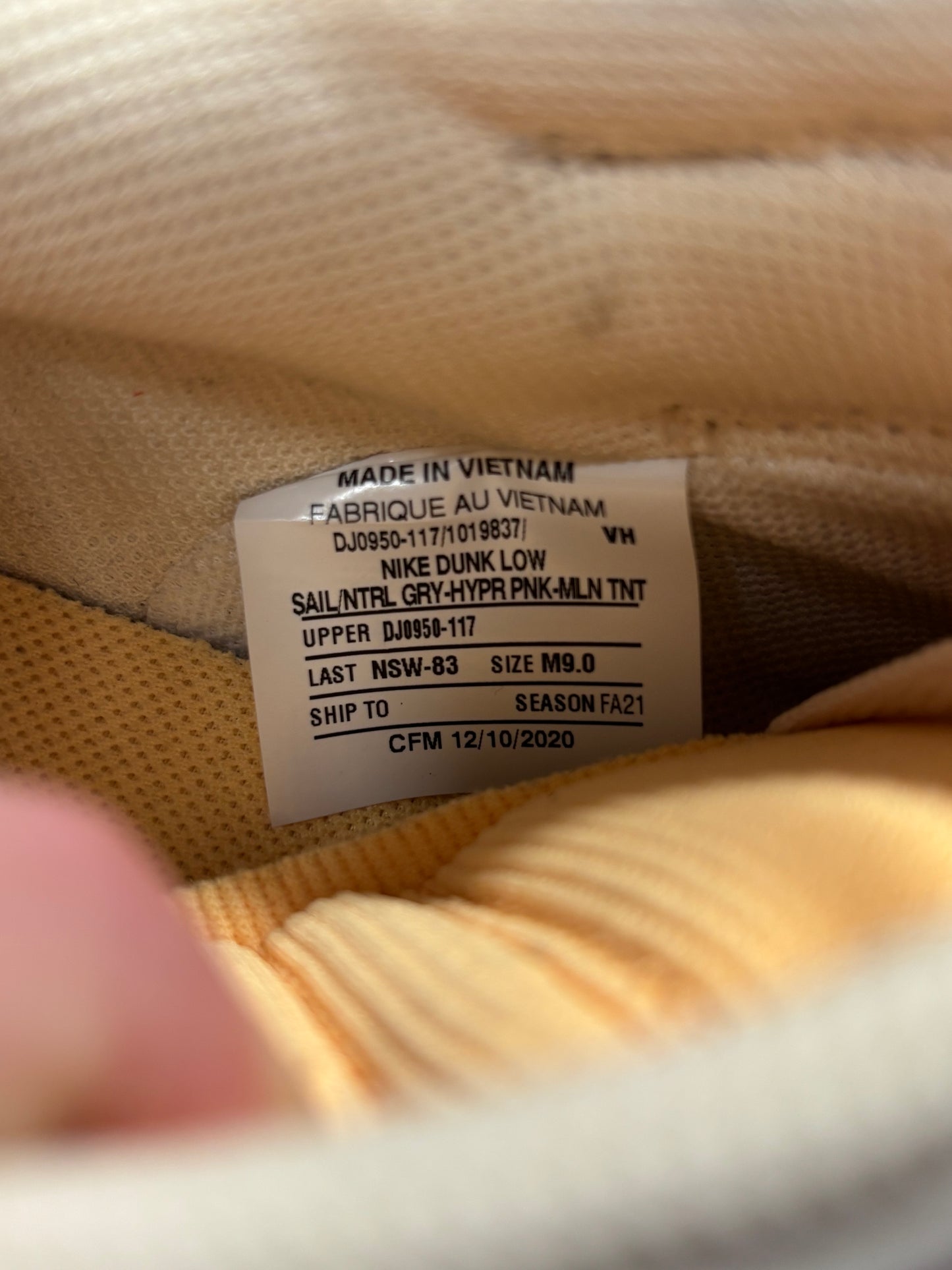 NIKE DUNK LOW OFFWHITE LOT 17 OF 50