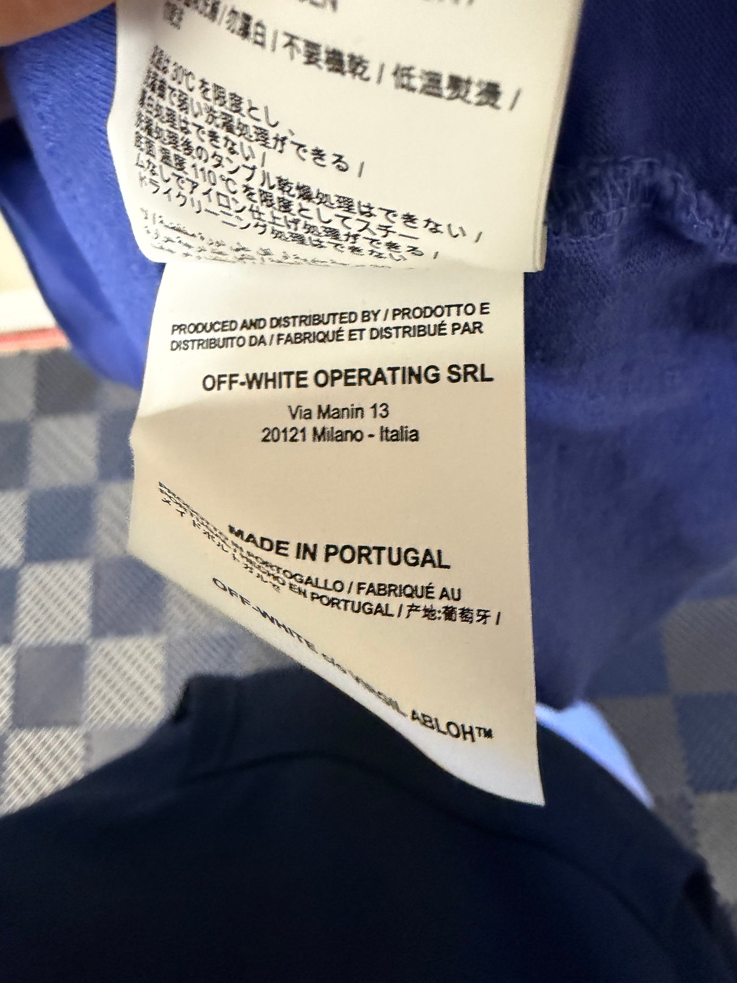 OFFWHITE LONG SLEEVE SHIRT BLUE/ WHITE