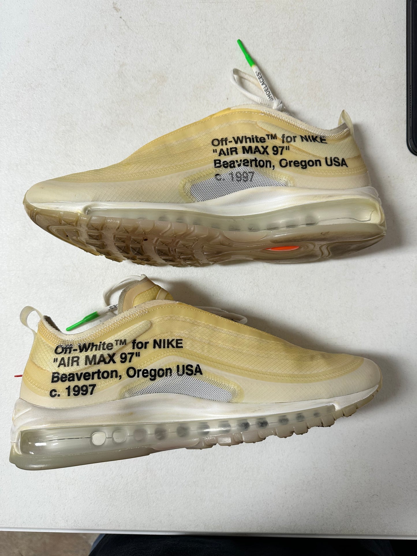 NIKE OFFWHITE AIRMAX 97 WHITE