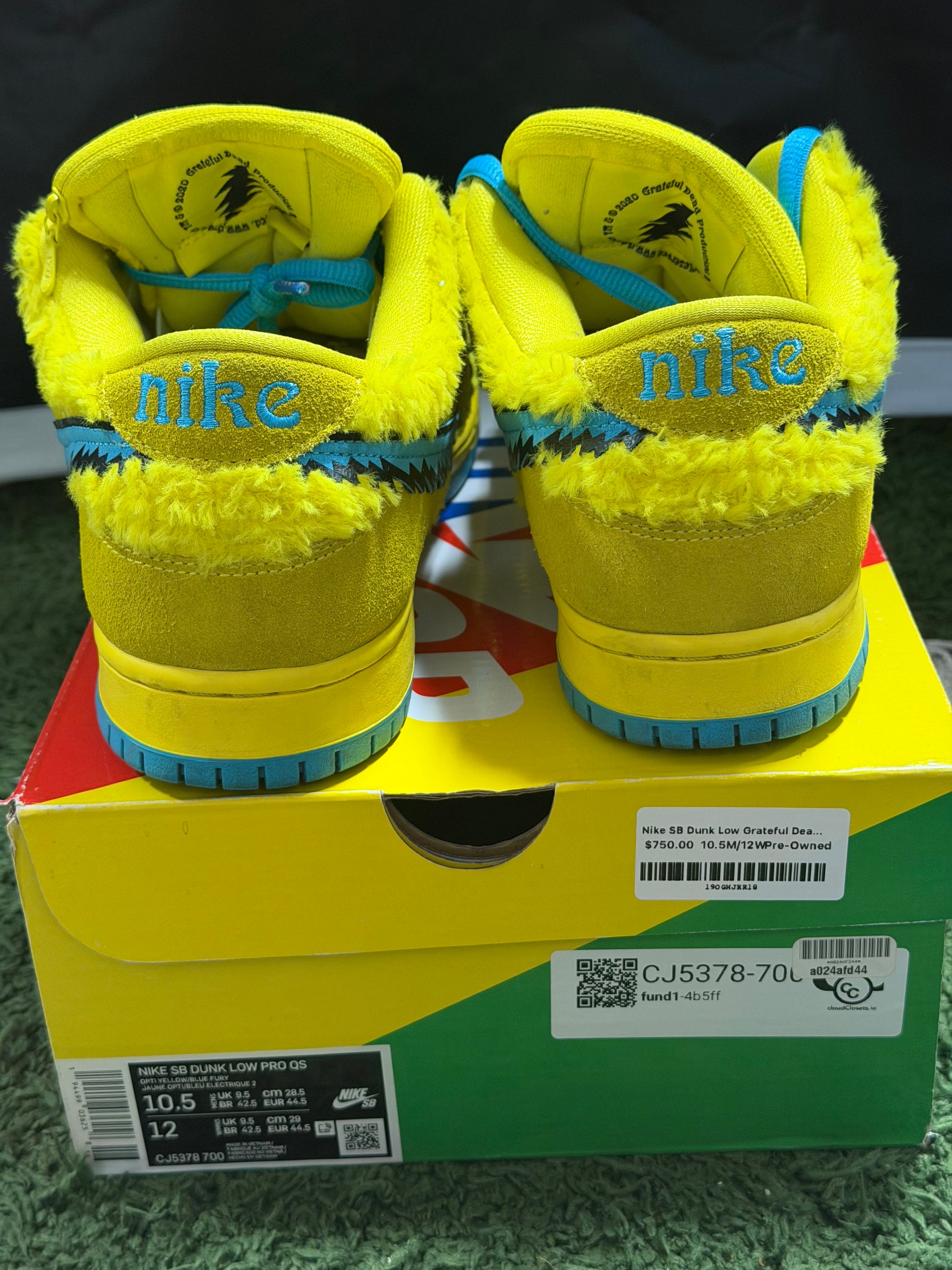 Nike SB Dunk Low Grateful Dead Bears Opti Yellow