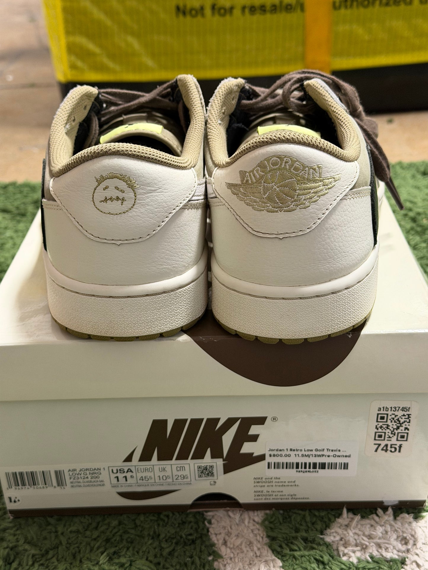 Jordan 1 Retro Low Golf Travis Scott Neutral Olive