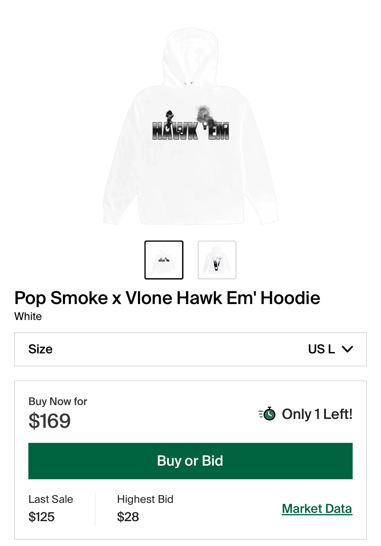 Pop Smoke Vlone Hawk Em Hoodie