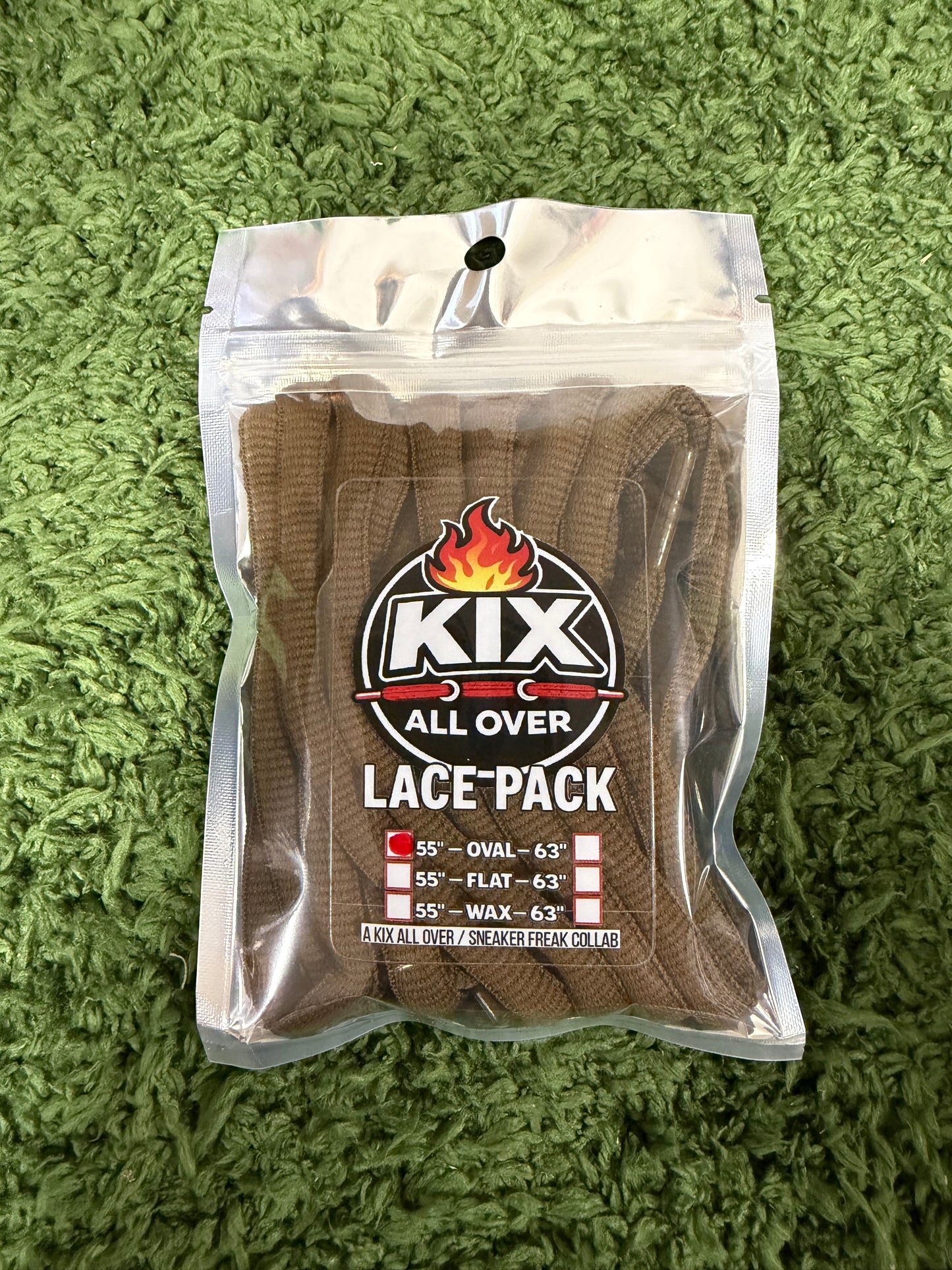 SINGLE LACE PACKS BROWN BEAR 55" OVAL LACES